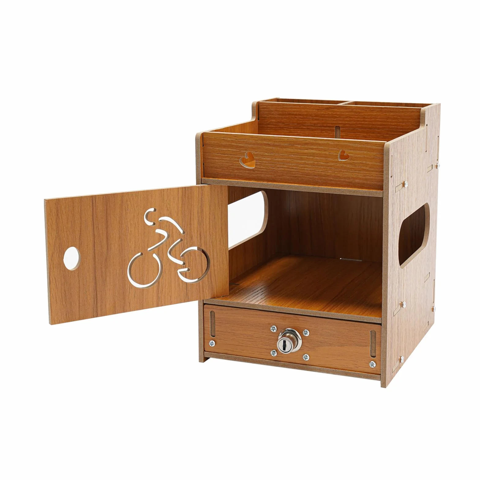 Stojak pod monitor z uchwytem na telefon komórkowy i szufladą, półka, 48 x 20 x 13,5 cm, drewniana podstawa, stojak na laptopa, laptopa, notebooka, drukarki