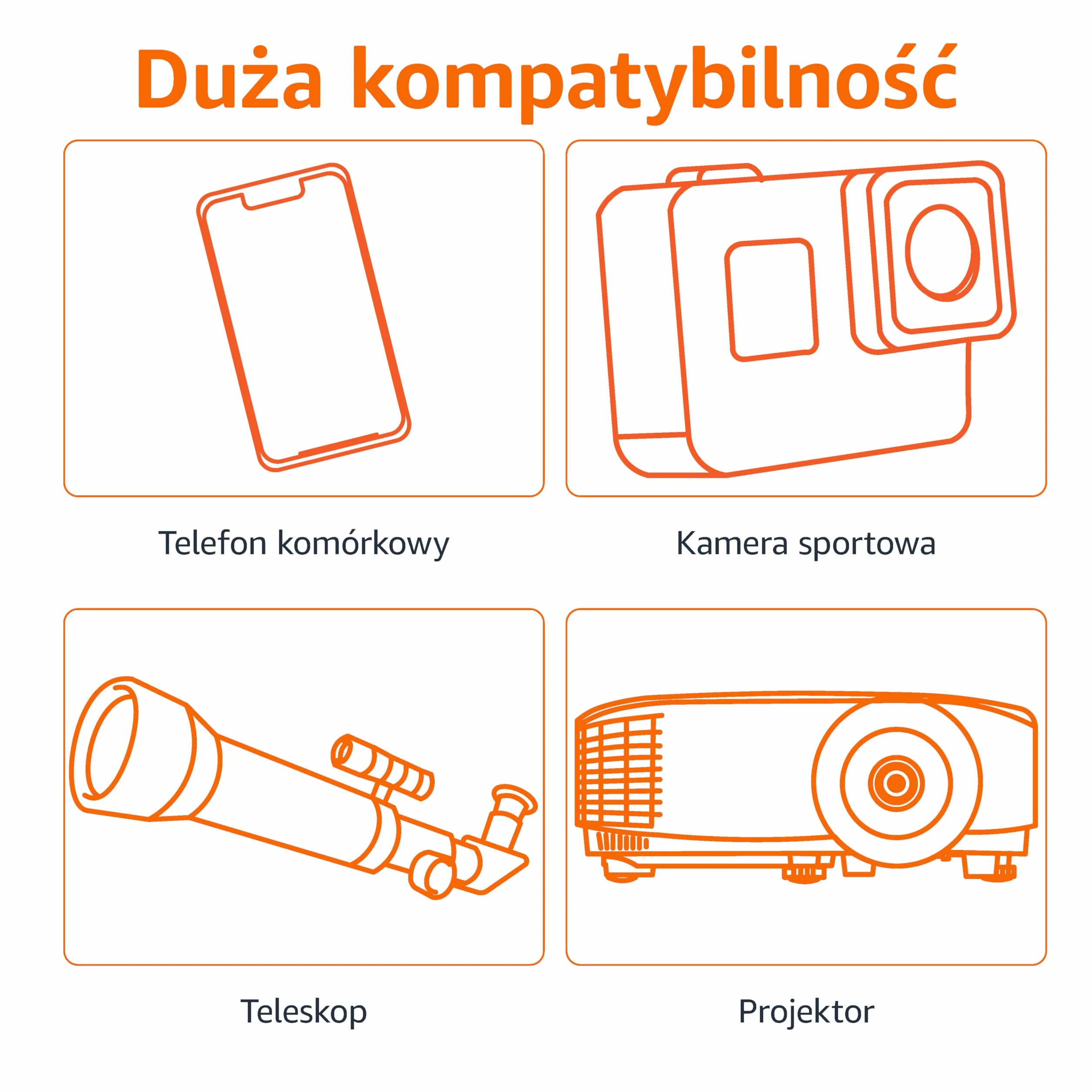 Amazon Basics uniwersalny statyw do smartfona, aluminiowy, 127 cm, czarny