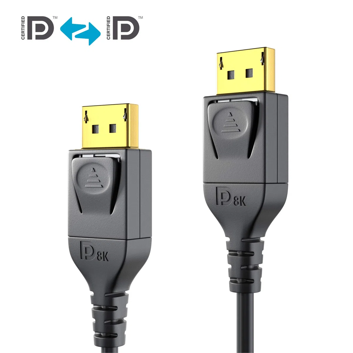 PureLink PI5010-020 DisplayPort 1.4 kabel, 8K, 4320p, (wtyczka DisplayPort do złącza DisplayPort), 2 m, czarny