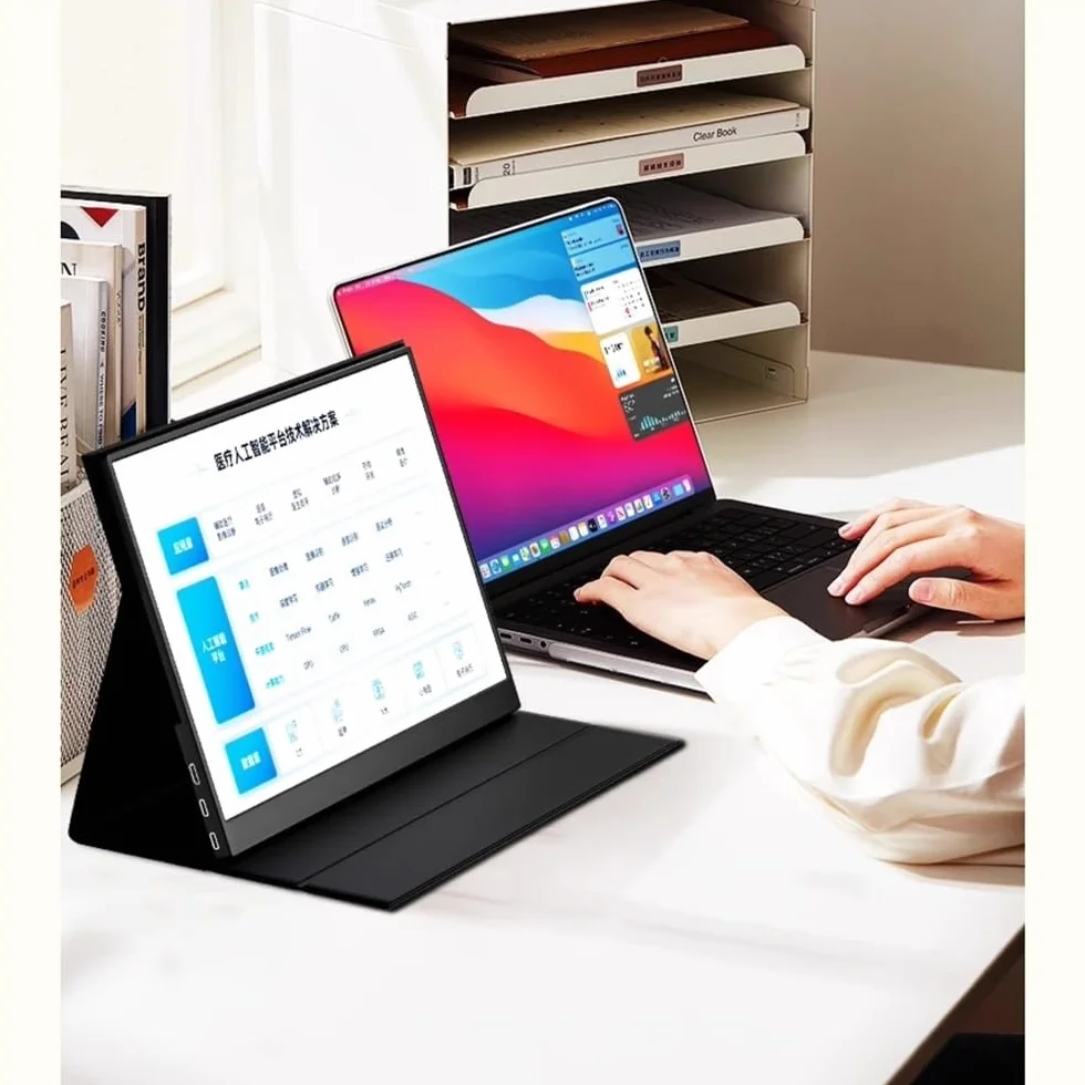 Ekran podróżny Przenośny monitor zewnętrzny do konsol do gier FHD 2K 16 cali 120 Hz, odpowiedni do laptopów gier