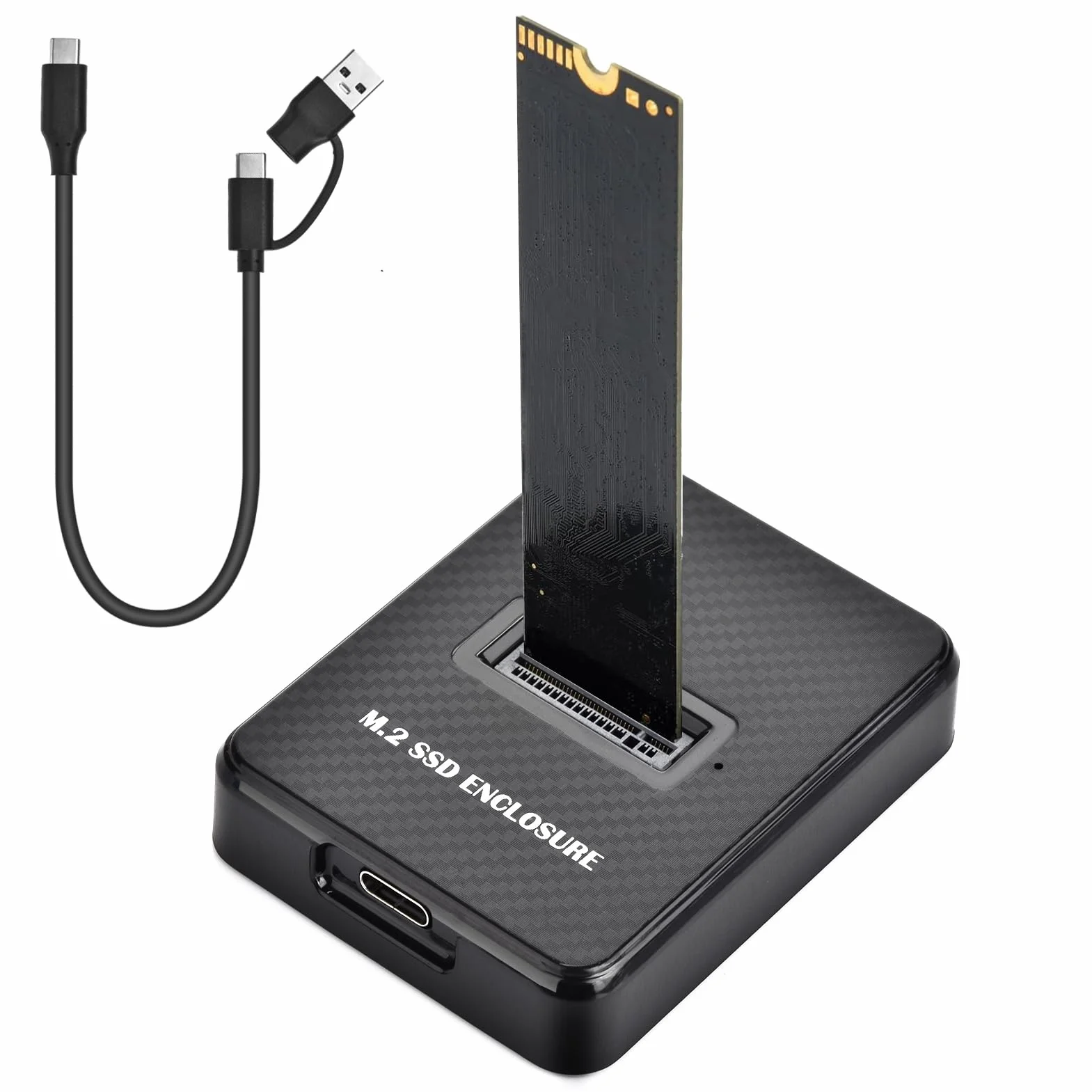 M.2 NVMe & SATA Stacja dokująca do dysków twardych, 10 Gbps NVMe USB adapter do M-Key B+M Key, USB 3.1 Gen2 podwójny protokół M2 SSD obudowa do 2230 2242 2260 2280 SSD