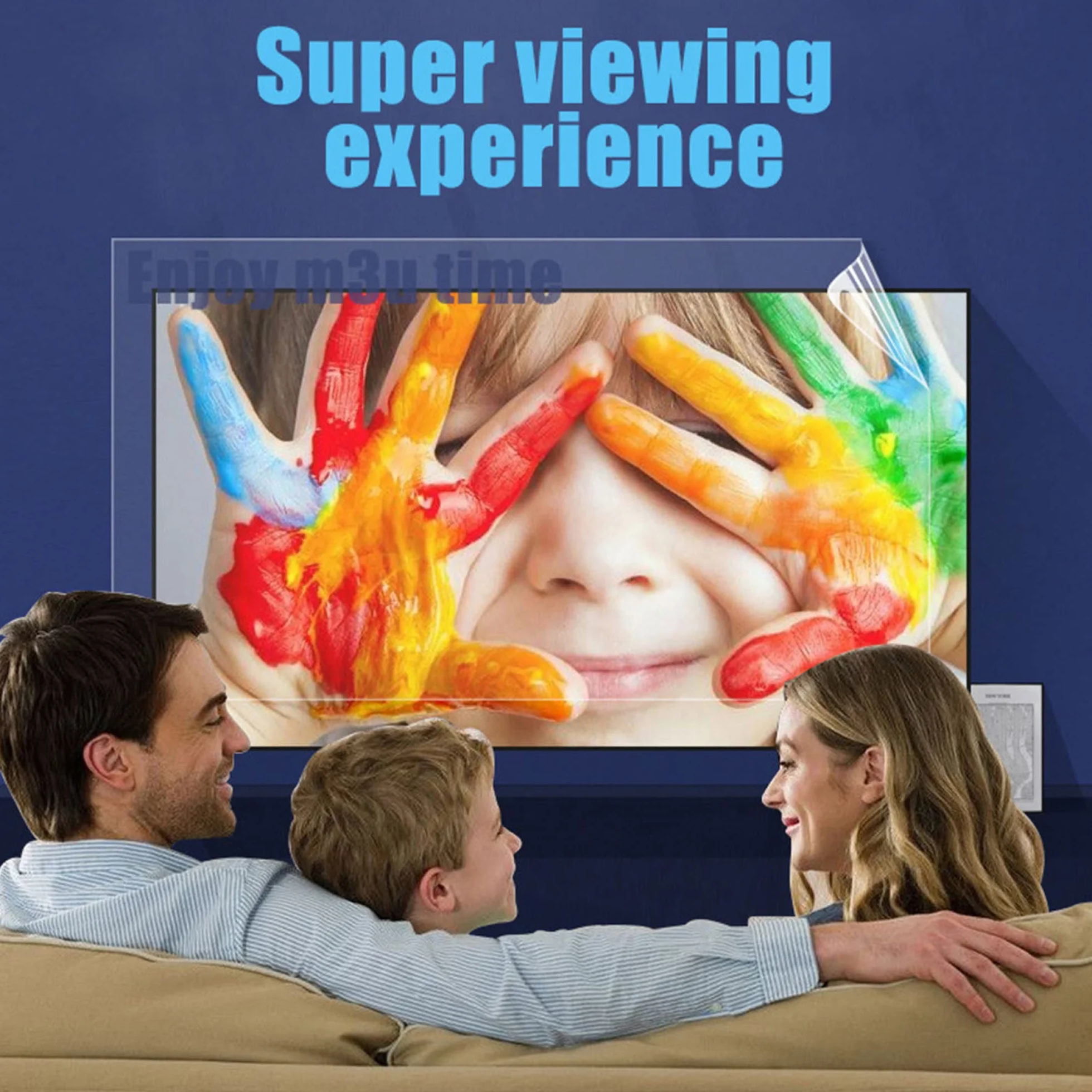 Osłona ekranu Smart TV, Folia ochronna na ekran telewizora do telewizorów 32-75 cali, opakowanie 2 szt(58in1269x721mm)