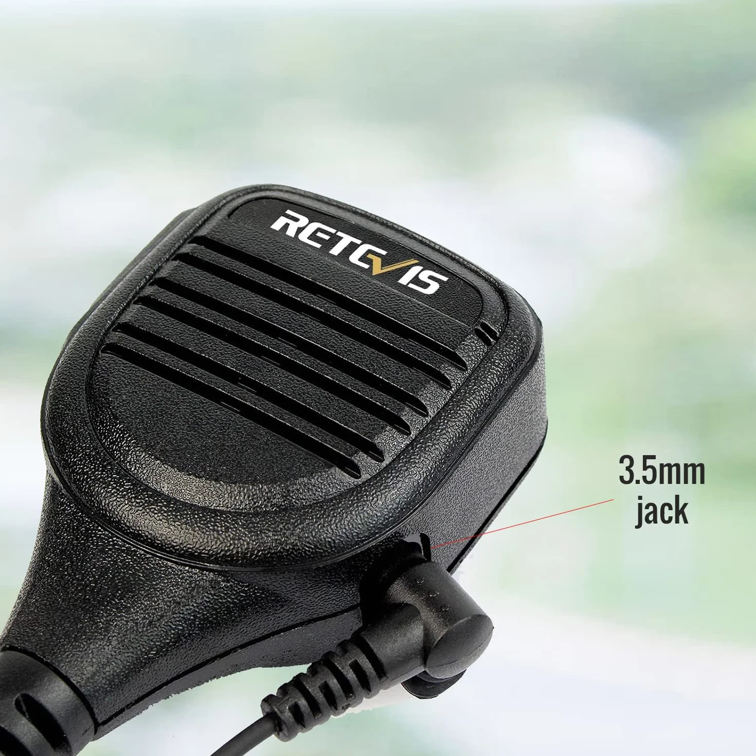 Retevis Dwukierunkowy Mikrofon Naramienny 2-Pinowy Kompatybilny z RT24 RT27 RT22 RT28 RT617 RT618 RT619 TYT Kenwood Walkie Talkie