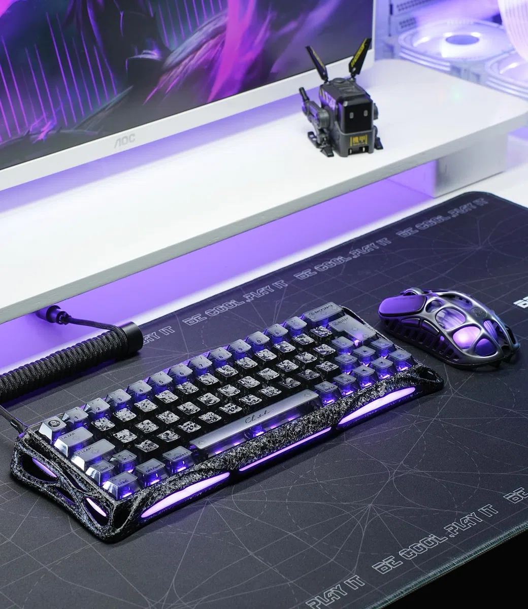 GravaStar Mercury V60 Pro 60% klawiatura do gier z efektem Hall, układ QWERTZ, częstotliwość 8000Hz, klawiatura z szybkim spustem, 0,005mm RT, magnetyczne przełączniki, SnapKey, aluminiowe CNC