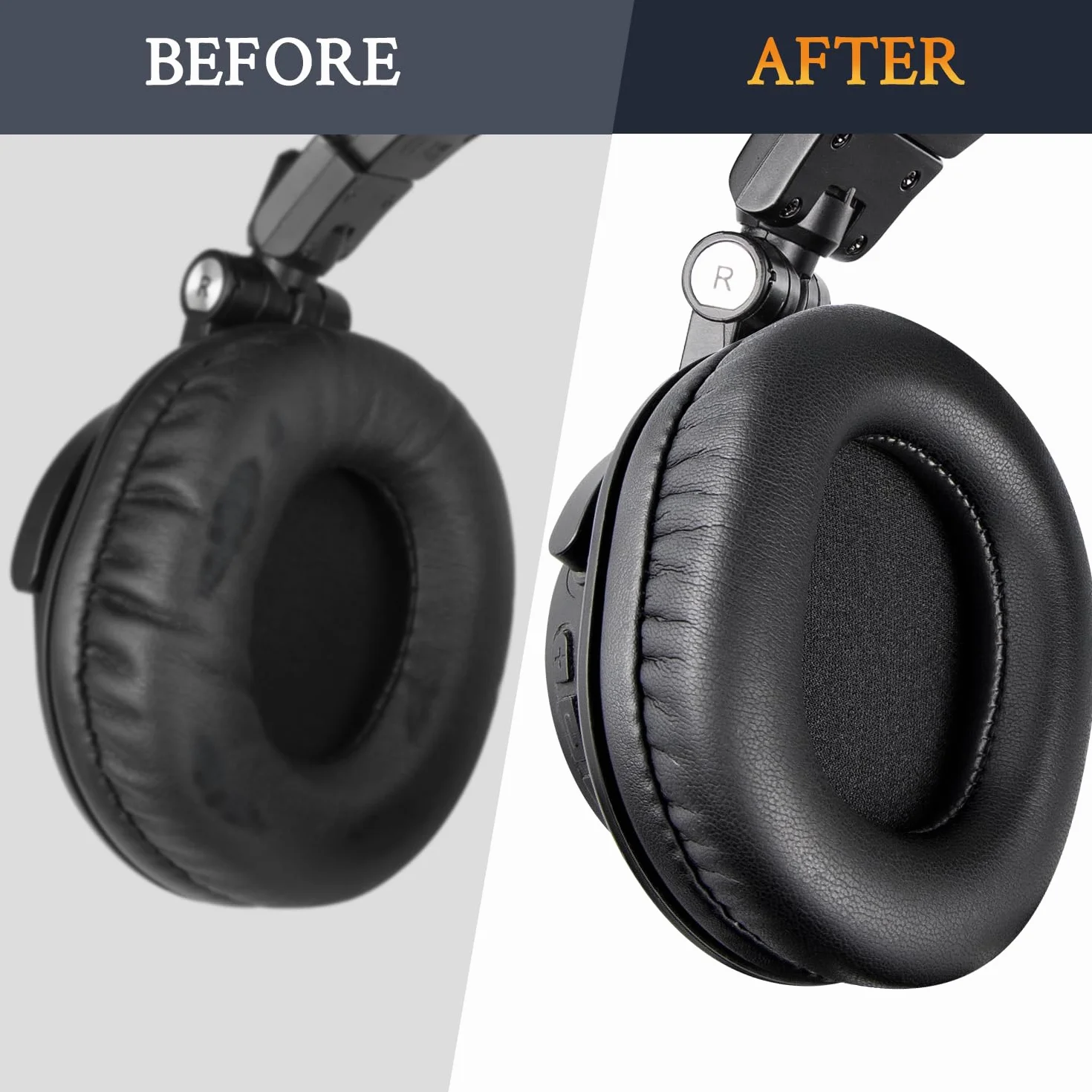 SOULWIT miękkie poduszki nausznik z skóry proteinowej do Audio Technica ATH M50X M50XBT M50RD M40X M30X M20X MSR7 SX1