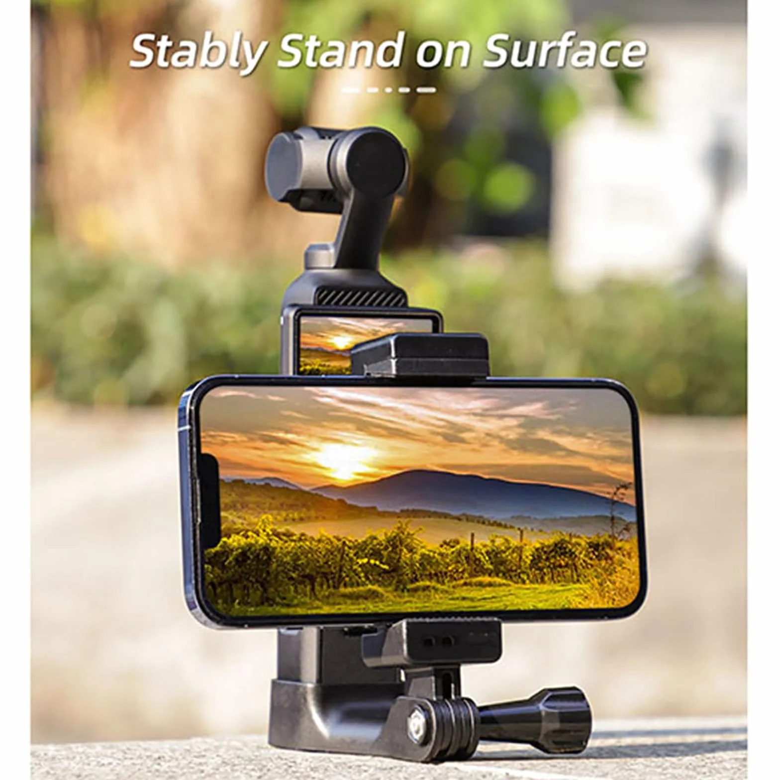 Aluminiowy uchwyt z klipem na telefon do DJI OSMO Pocket 3, adapter 1/4 cala
