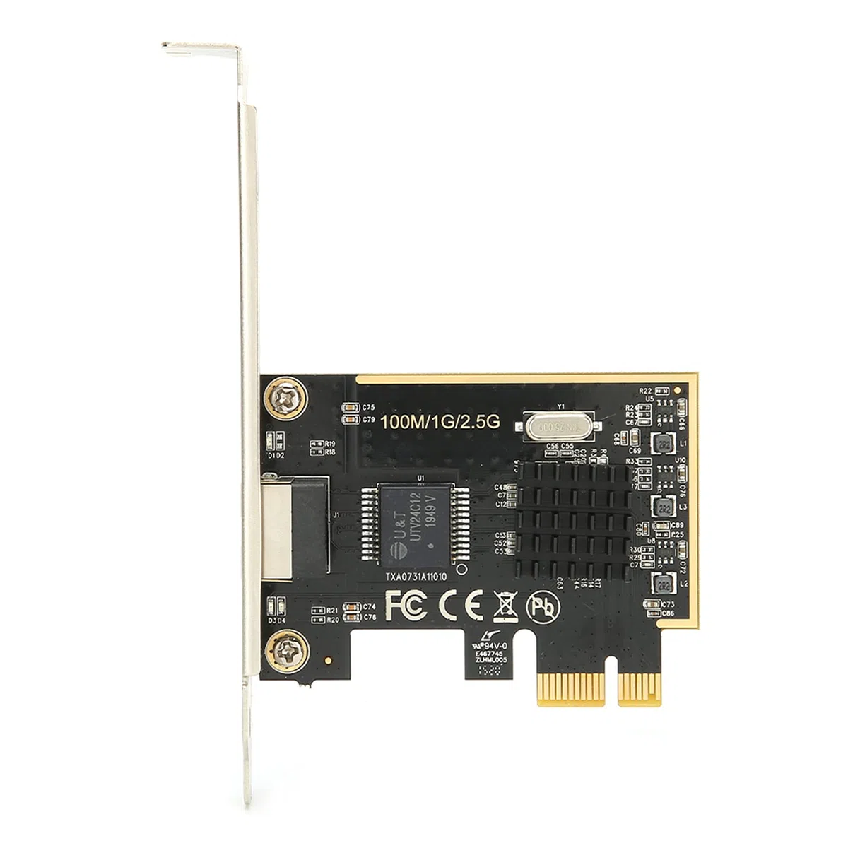 Aramox Gigabitowa Karta Sieciowa PCIE Adapter Sieciowy 2.5G RJ45 dla RTL8125, Obsługuje Pełny i Półdupleksowy, Projekt Rozpraszania Ciepła dla Komputerów Stacjonarnych 7 8 10
