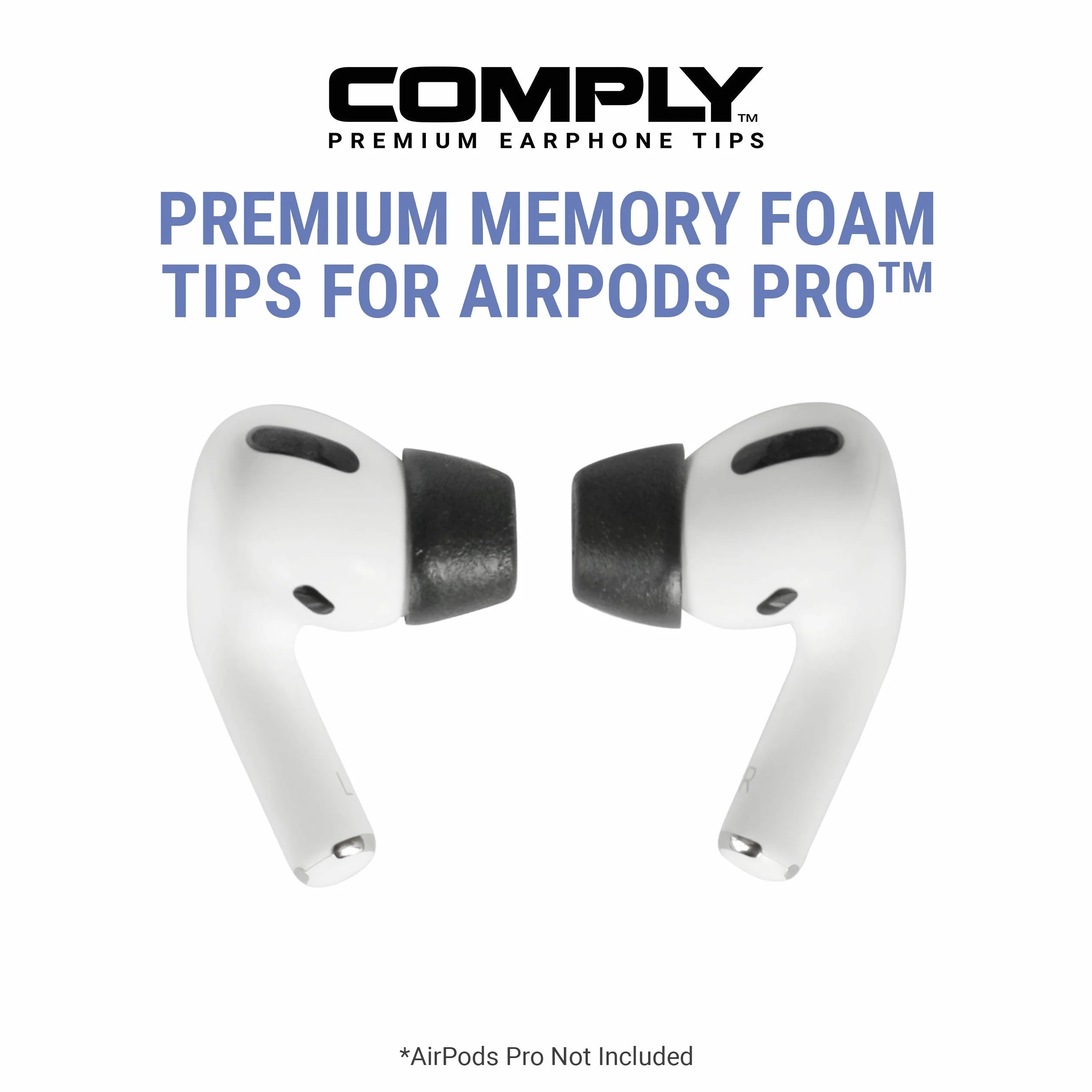 Comply Wysokiej jakości końcówki słuchawek z pianki memory do Airpods Pro (duże, 3 pary)