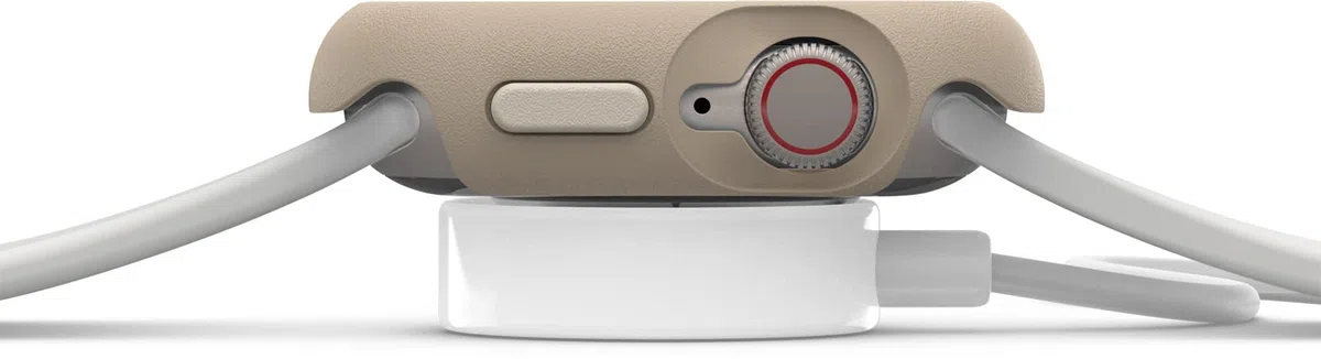 OtterBox Całodzienne etui na zegarek Apple Watch Series 9/8/7-41mm, Odporny na wstrząsy i upadki, elegancki futerał ochronny na zegarek Apple, chroni wyświetlacz i krawędzie, Beżowe