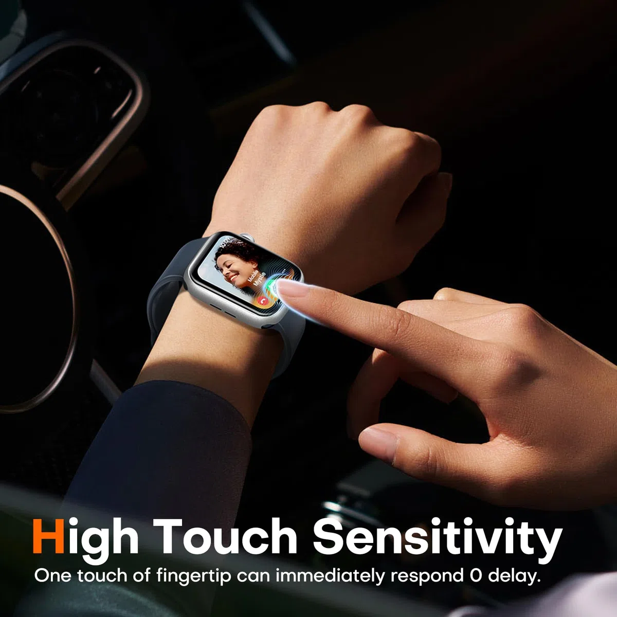 LK 8 sztuk Osłona ekranu do Apple Watch Series 8/7 45mm - bez pęcherzyków wysokiej jakości najwyższa jakość przezroczysta miękka TPU folia ochronna