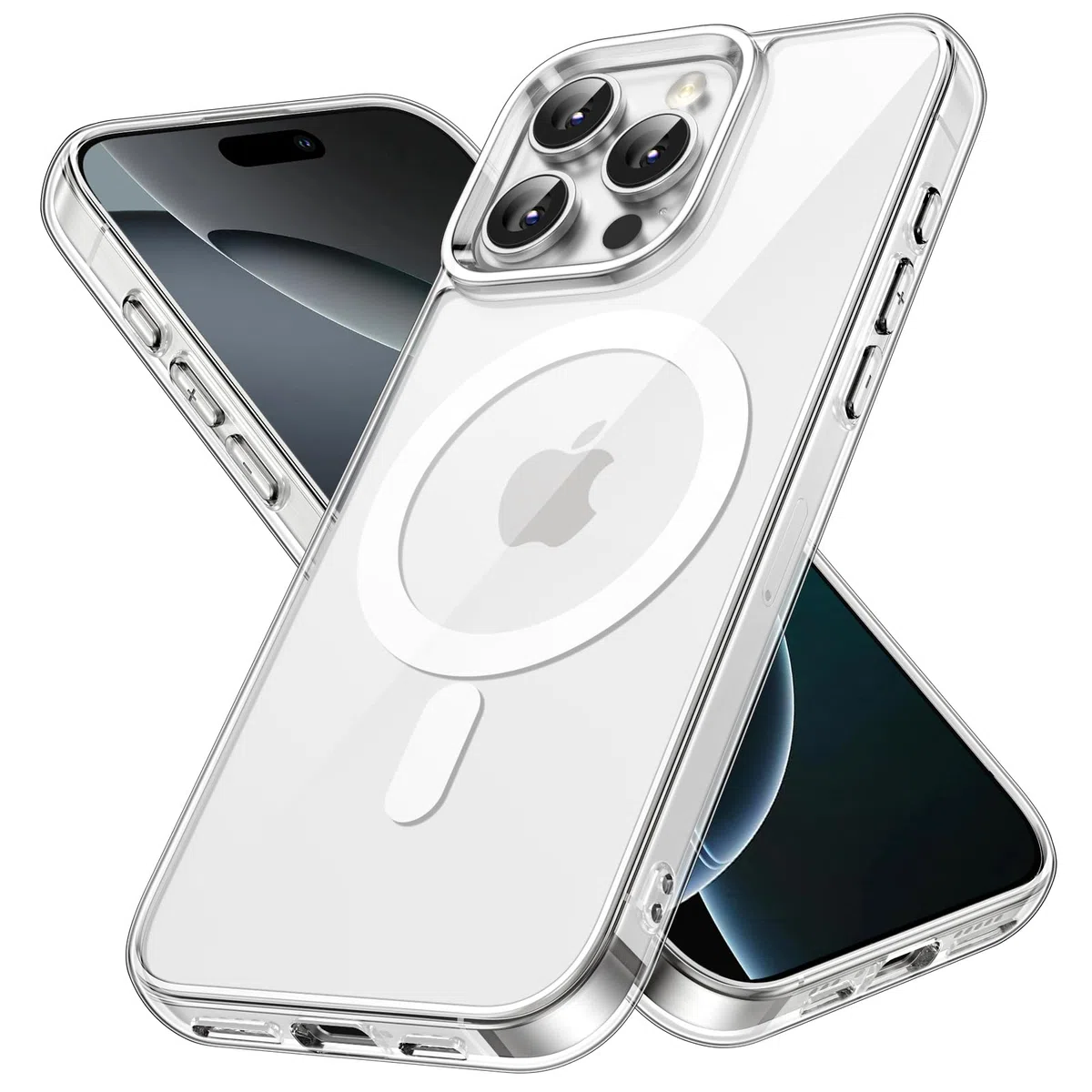 JETech Magnetyczna Etui dla iPhone 16 Pro, Przezroczyste | Kompatybilny z MagSafe, Wstrząsoodporne Osłona Bumper, Odporne na Zarysowania, Przezroczysty Tył