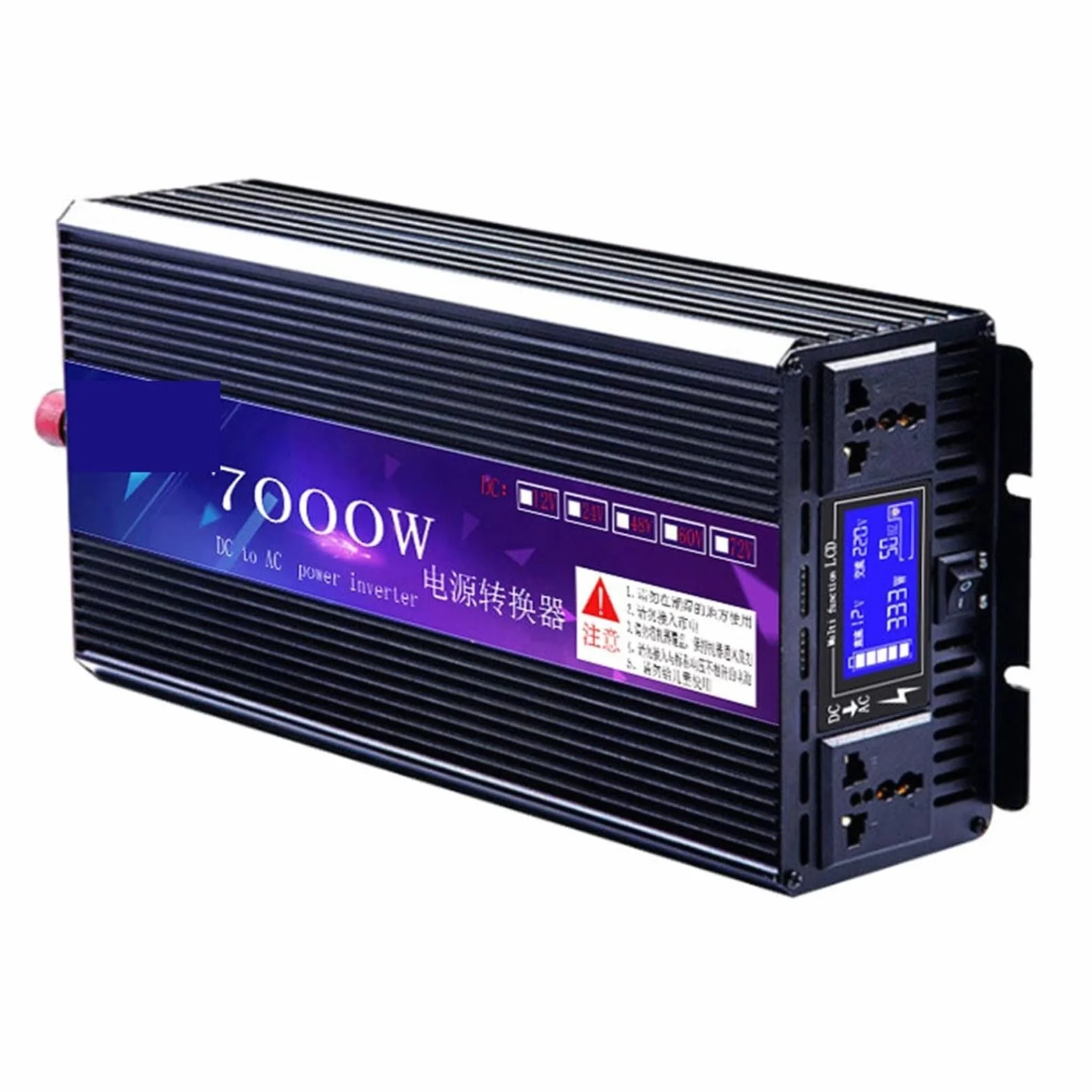 6000W słoneczna czysta fala sinusoidalna przetwornica napięcia 12V 220/110 czysta przetwornica sinusoidalna domowy falownik solarny samochód zewnętrzny bank wymiana zasilania(7000W,12V,60Hz)