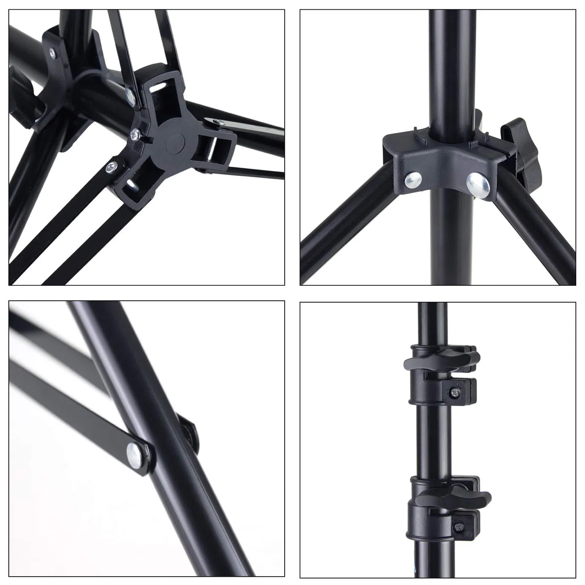 Statyw Light Stand, Regulowany Metalowy Stojak,. Wysokość 1,6 M/5,2 Stóp, śruba 1/4 Cala, do Fotografii LED Video Light Light Pierścień z Prętem Teleskopowym, Złożona długość