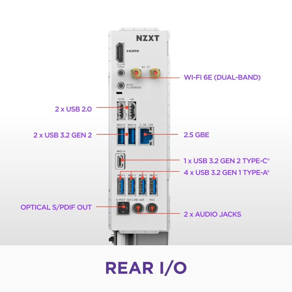 NZXT N7 B850 - Płyta Główna ATX AMD B850 AM5 - Biały | Płyta główna AMD B850 ATX pod Ryzen 9000/8000/7000. Wi-Fi, PCIe 5.0, DDR5 i pełna osłona RGB. Klasa średnia, czysty wygląd.