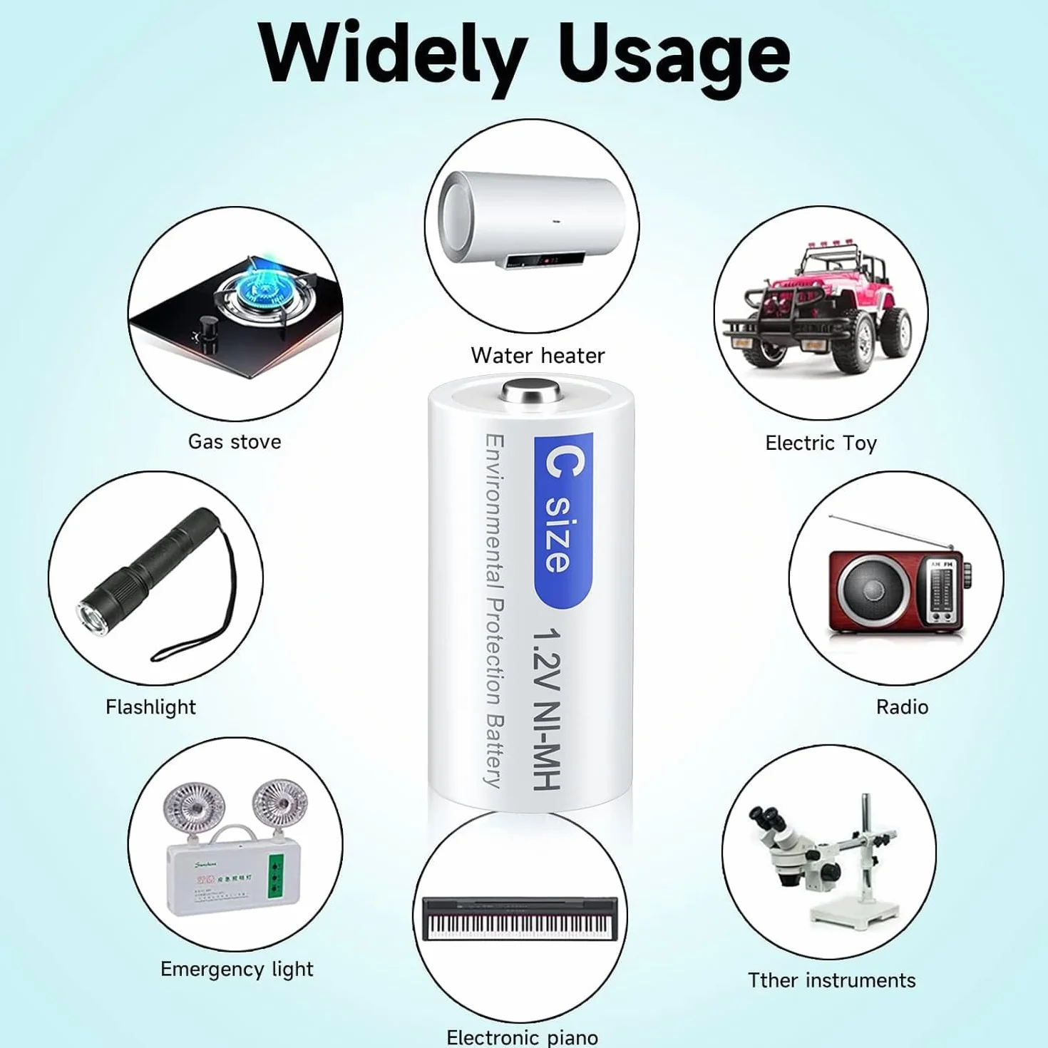 Baby C Akumulator 4000 mAh 6 sztuk z Ładowarką LCD do AA/AAA/C/D NI-MH