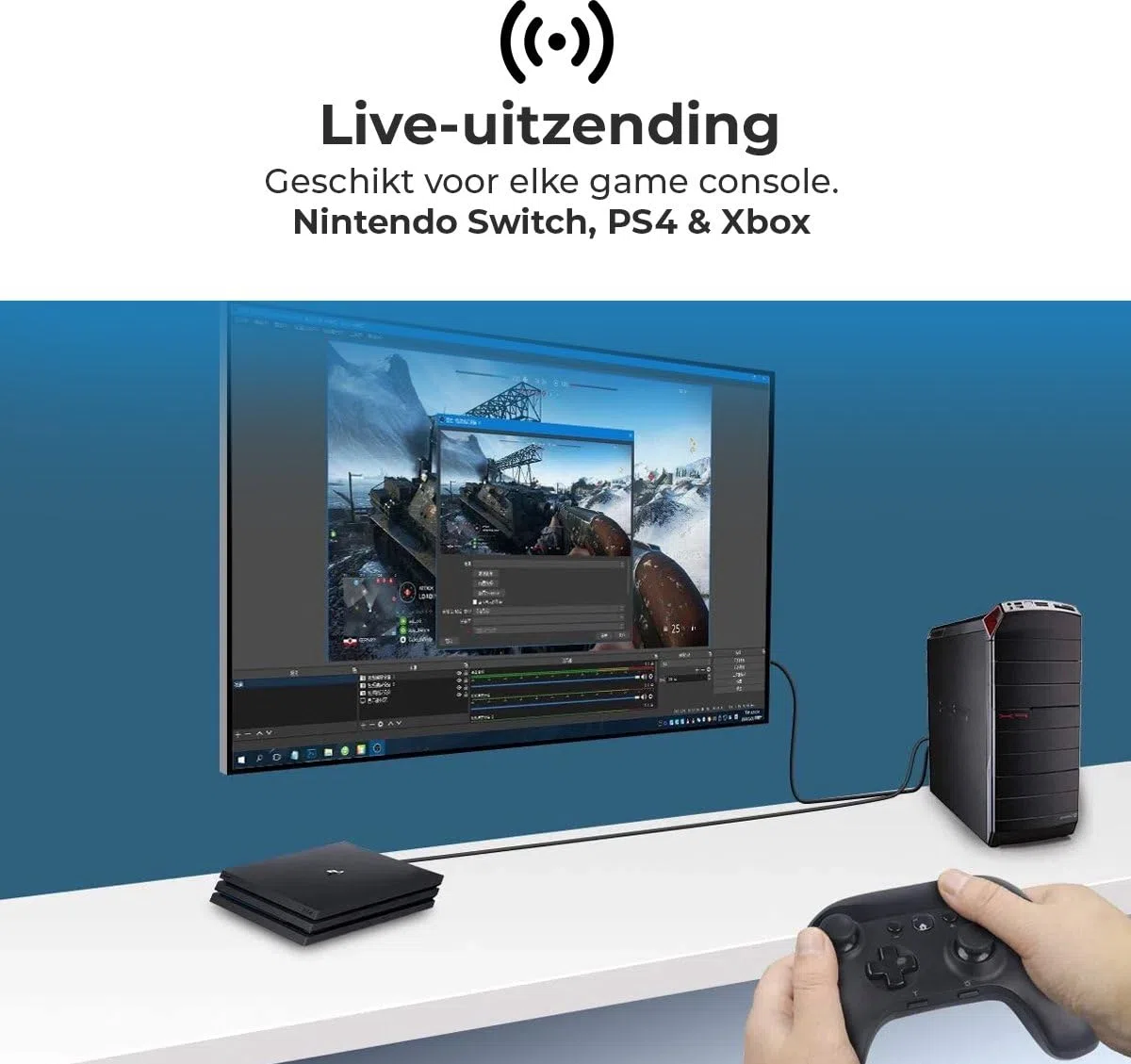 Karta wideo HDMI Premes do przesyłania strumieniowego i nagrywania, adapter USB HDMI z wejściem 4K i wyjściem 1080p, nagrywarka wideo kompatybilna z komputerami Mac, Xbox i Nintendo
