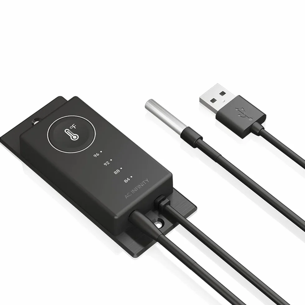 AC Infinity Kontroler 1, wyzwalacz termiczny dla fanów i urządzeń USB, komputer, szafka AV, Xbox, Playstation, chłodzenie.
