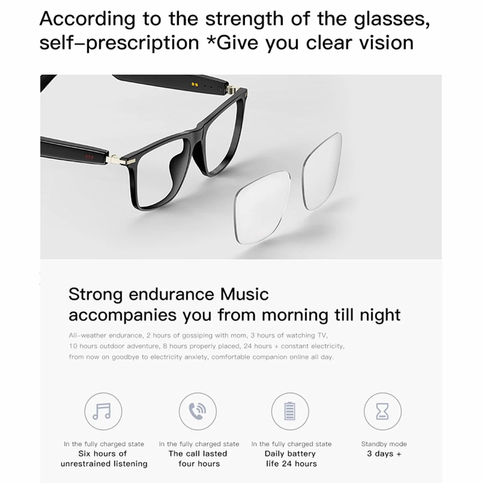 AI Translator Smart Glasses, Bluetooth Translation Sunglass 160+ Wsparcie Języki, Smart Okulary Przeciwsłoneczne, dla Biznesu, Podróży, Sport