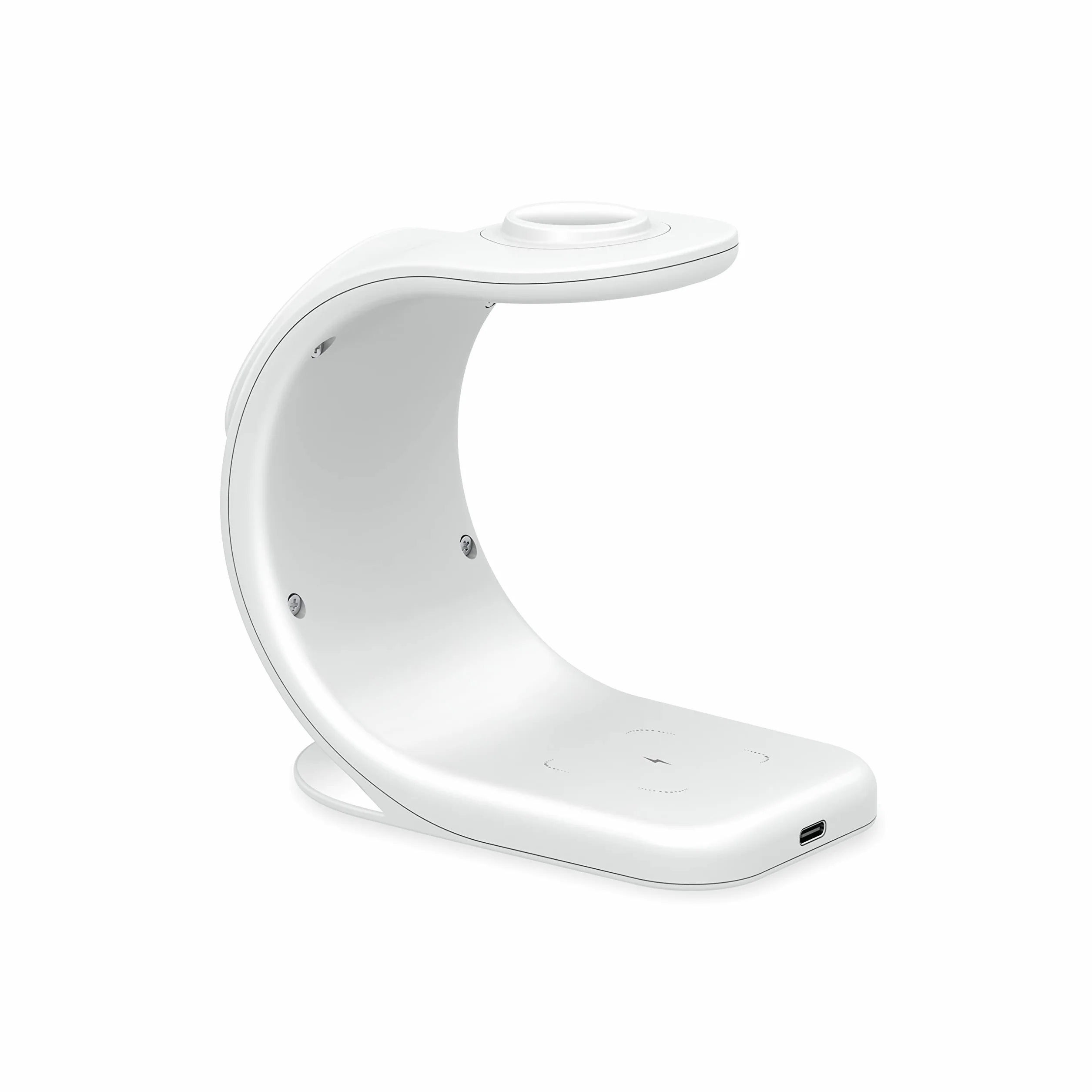 MMOBIEL Bezprzewodowa Stacja Ładująca Kompatybilna z iPhone, Apple Watch i AirPods - Bezprzewodowa Ładowarka 3 w 1 o Mocy 18 W - Magnetyczna Stacja Dokująca Kompatybilna z Qi Magsafe - Biała