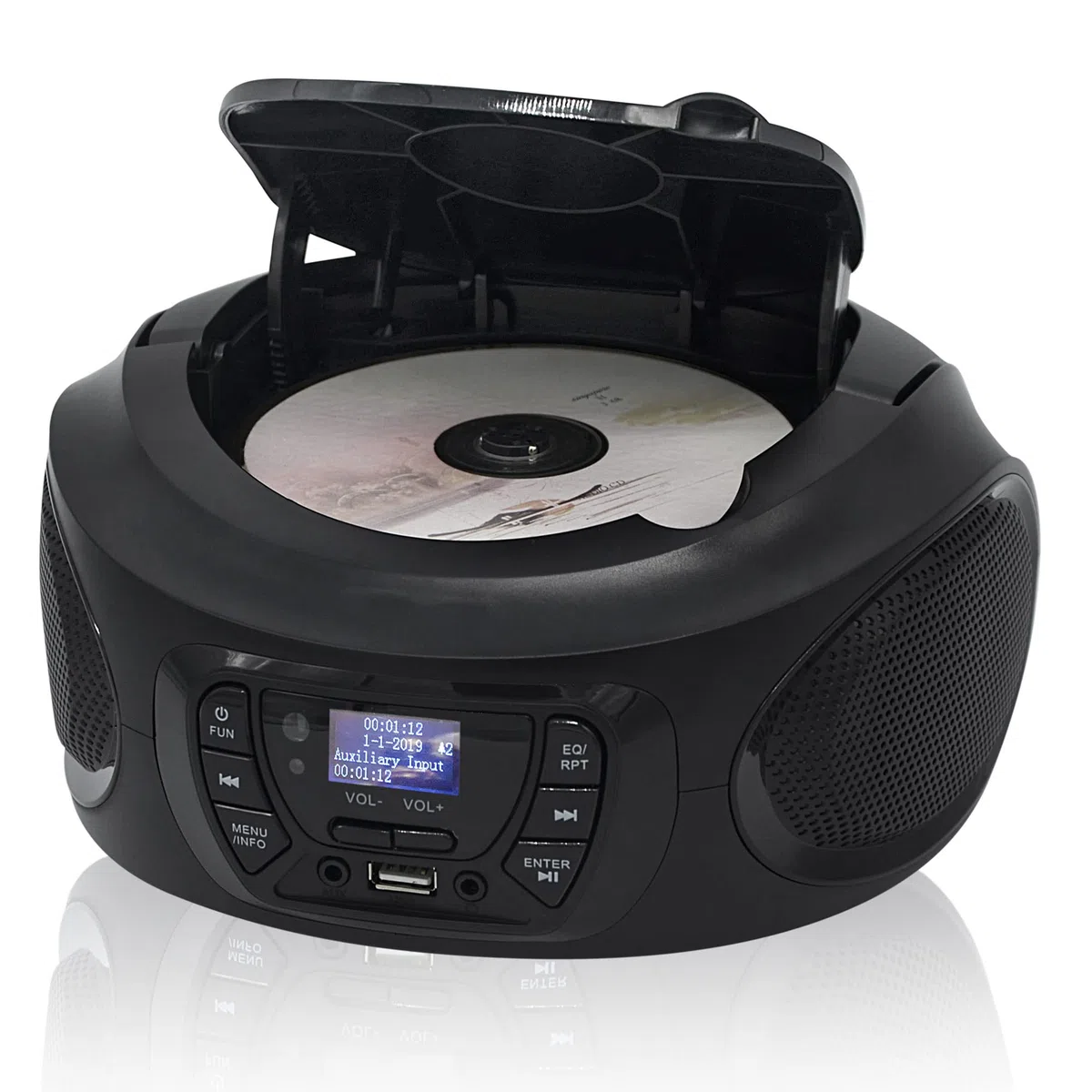 Roadstar CDR-375D+/BK Przenośny odtwarzacz CD DAB/DAB+ / FM, Odtwarzacz CD-MP3, CD-R, CD-RW, Port USB, Stereo, Pilot, AUX-IN, Wyjście Słuchawkowe, Czarny