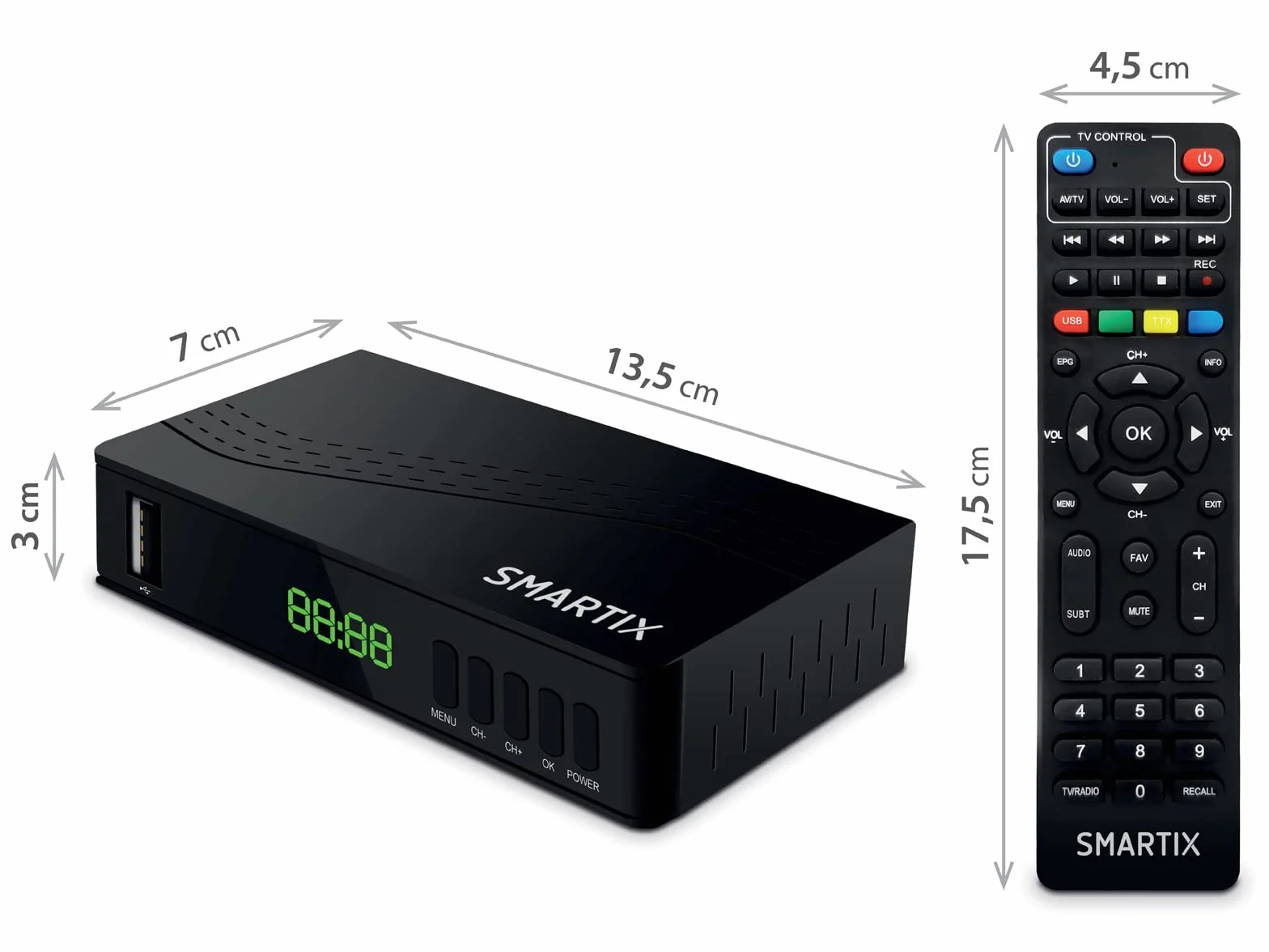 Atlantis Smartix DH17 Cyfrowy naziemny DVBT/DVBT2/HEVC mpeg2/mpeg4 H264/H265