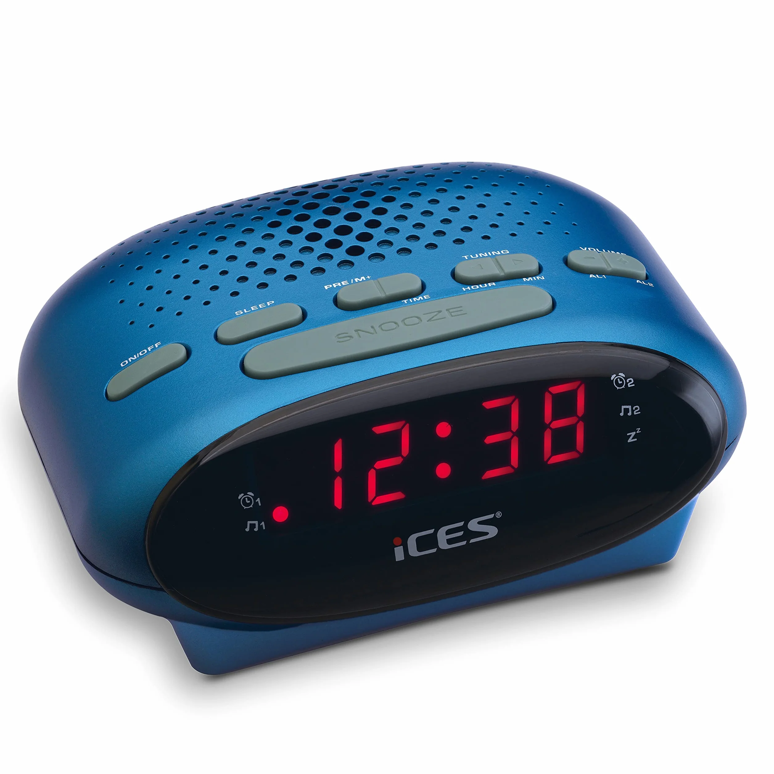 Lenco Icr-210 Radiobudzik, Niebieski, S