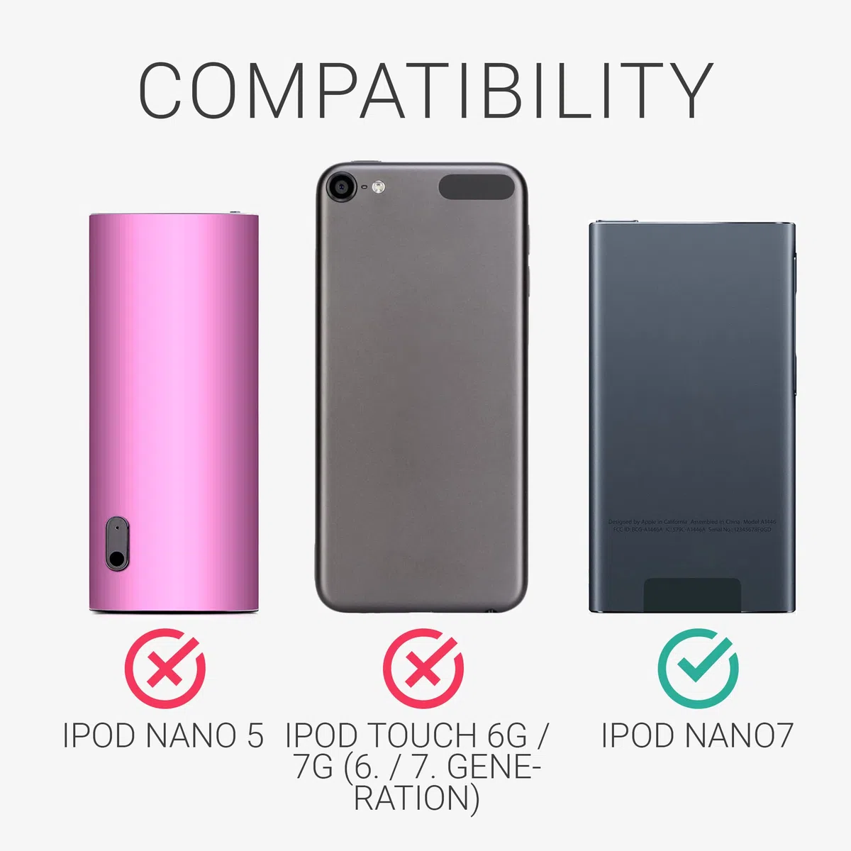 kwmobile Etui kompatybilne z Apple iPod Nano 7 - Silikonowe etui ochronne na odtwarzacz MP3 - Chartreuse