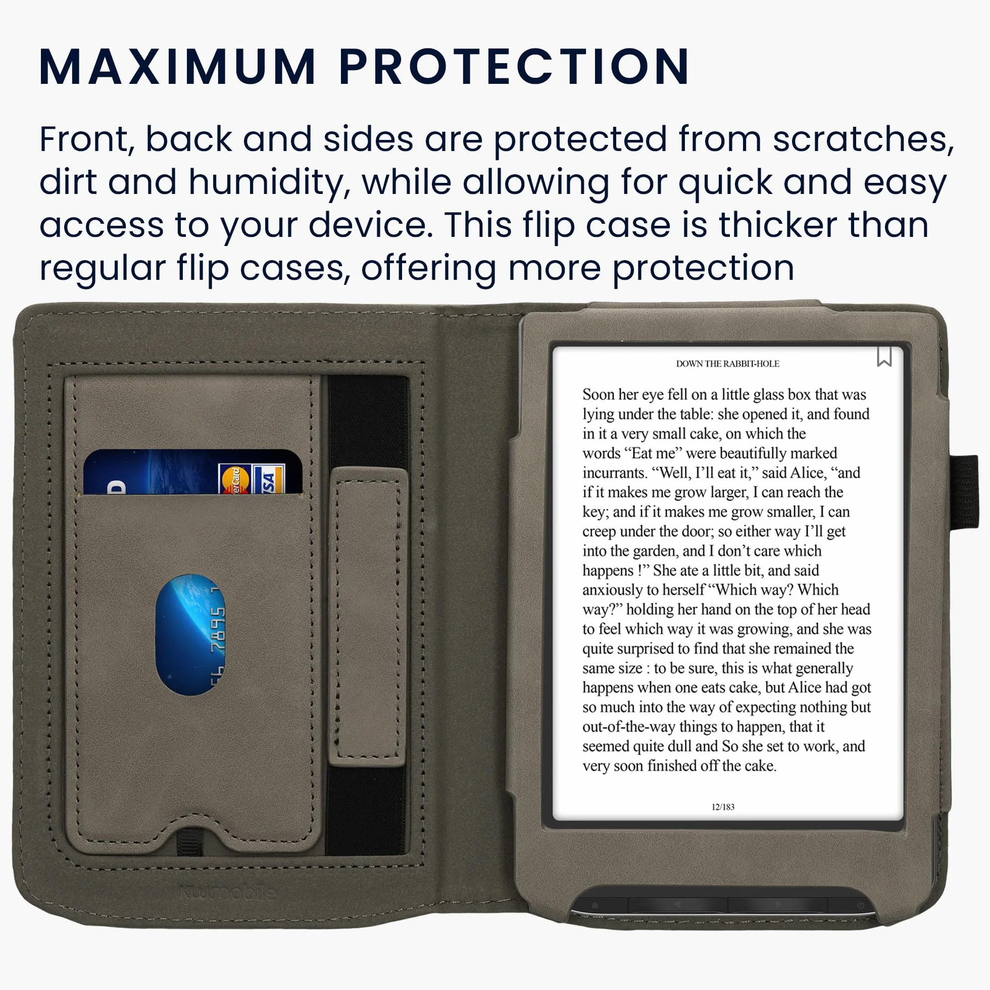 kwmobile Etui kompatybilne z Pocketbook Verse/Verse Pro/Vivlio Light/Light HD pokrowiec na czytnik e-booków magnetyczny szary