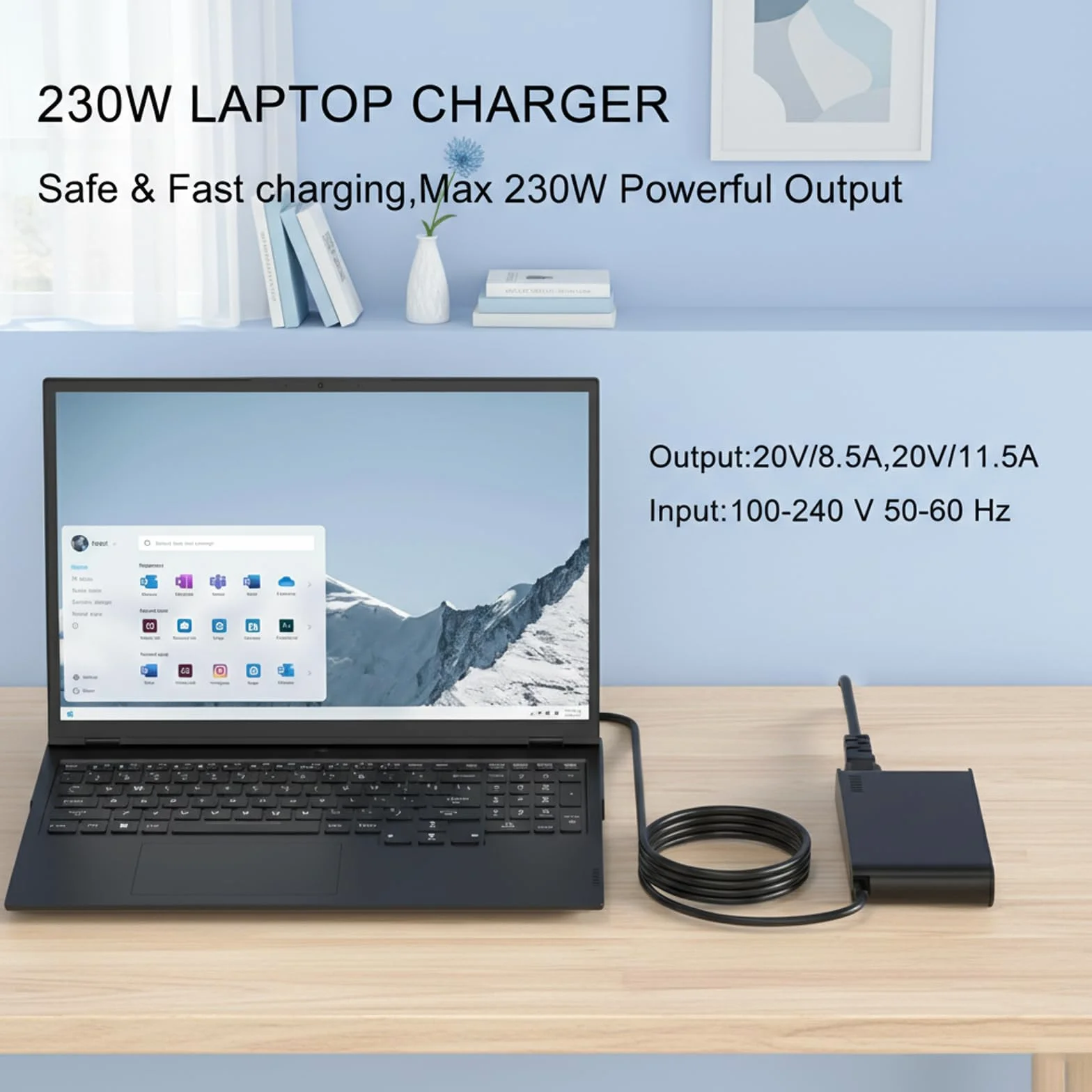 Ładowarka do laptopa 230 W do Lenovo ThinkBook 16p Gen 5, ThinkStation P3 P340 P350 P360 Ultra Tiny Workstation, ThinkCentre M90q M80q Gen 2 3 4 Tiny Desktop, Legion Slim 5 5i 7i Gen 9 zasilacz