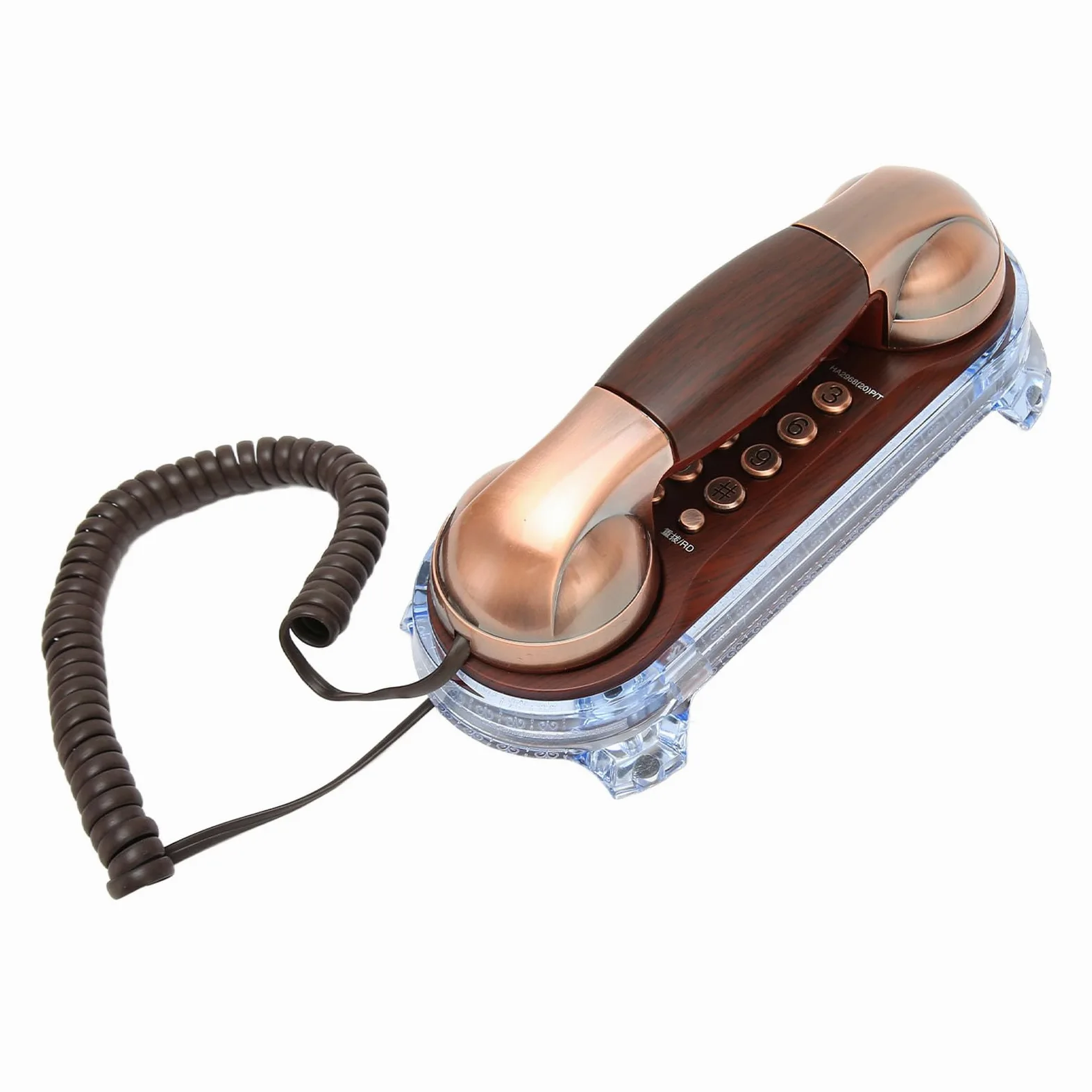 Telefon stacjonarny w stylu retro, telefon przewodowy do telefonu stacjonarnego, telefony ścienne Klasyczny telefon stacjonarny Telefon z lampą błyskową Staromodny do domowego hotelu i biura (fiolet