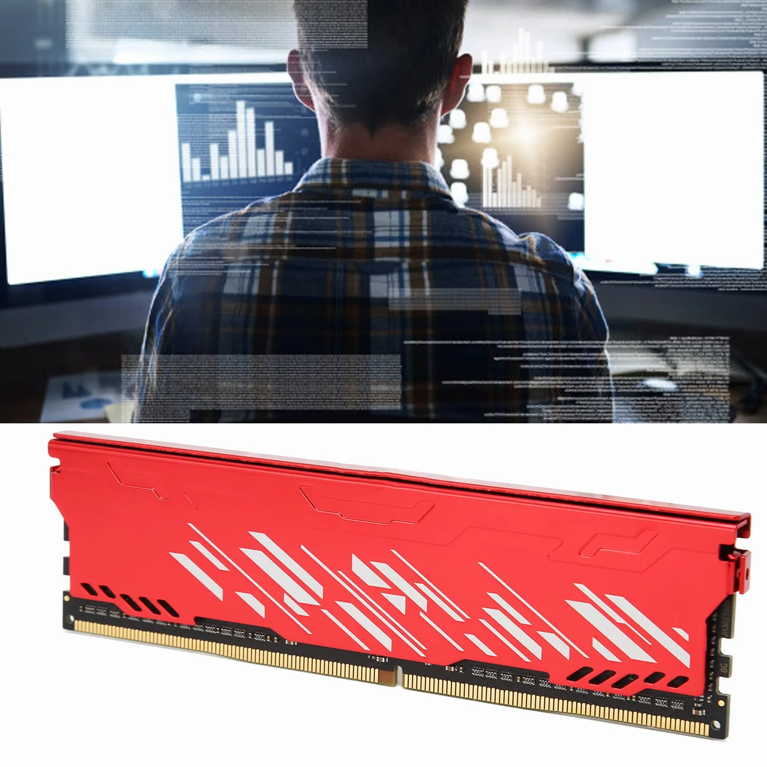 Moduł Pamięci Stacjonarnej DDR4, Zestaw 32 GB, moduł 2 X 16 GB 3200 MHz CL18 22 22 42 RAM, Obudowa ze Stopu aluminium. Moduły Pamięci z obsługą Przetaktowywania i Gier, Kompatybilne z