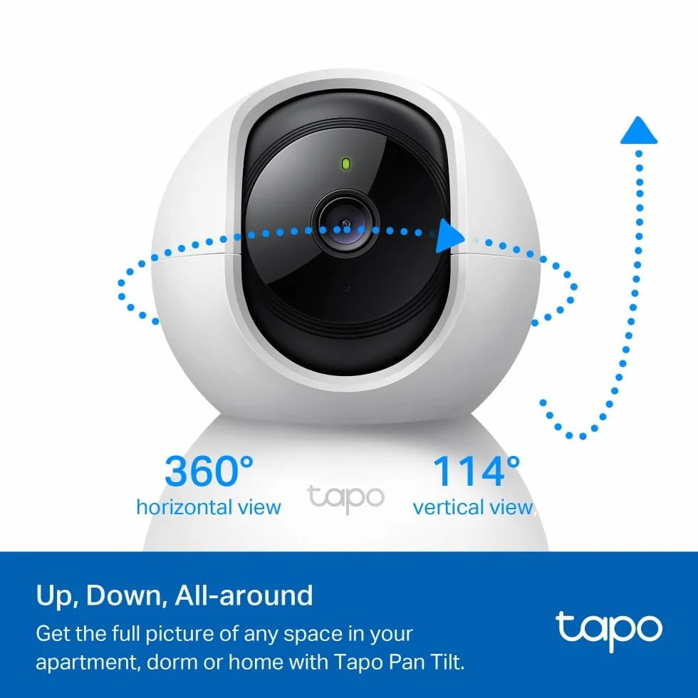 TP-Link Tapo C200C Obrotowa kamera Wi-Fi 1080p do monitoringu domowego z trybem nocnym i detekcją ruchu