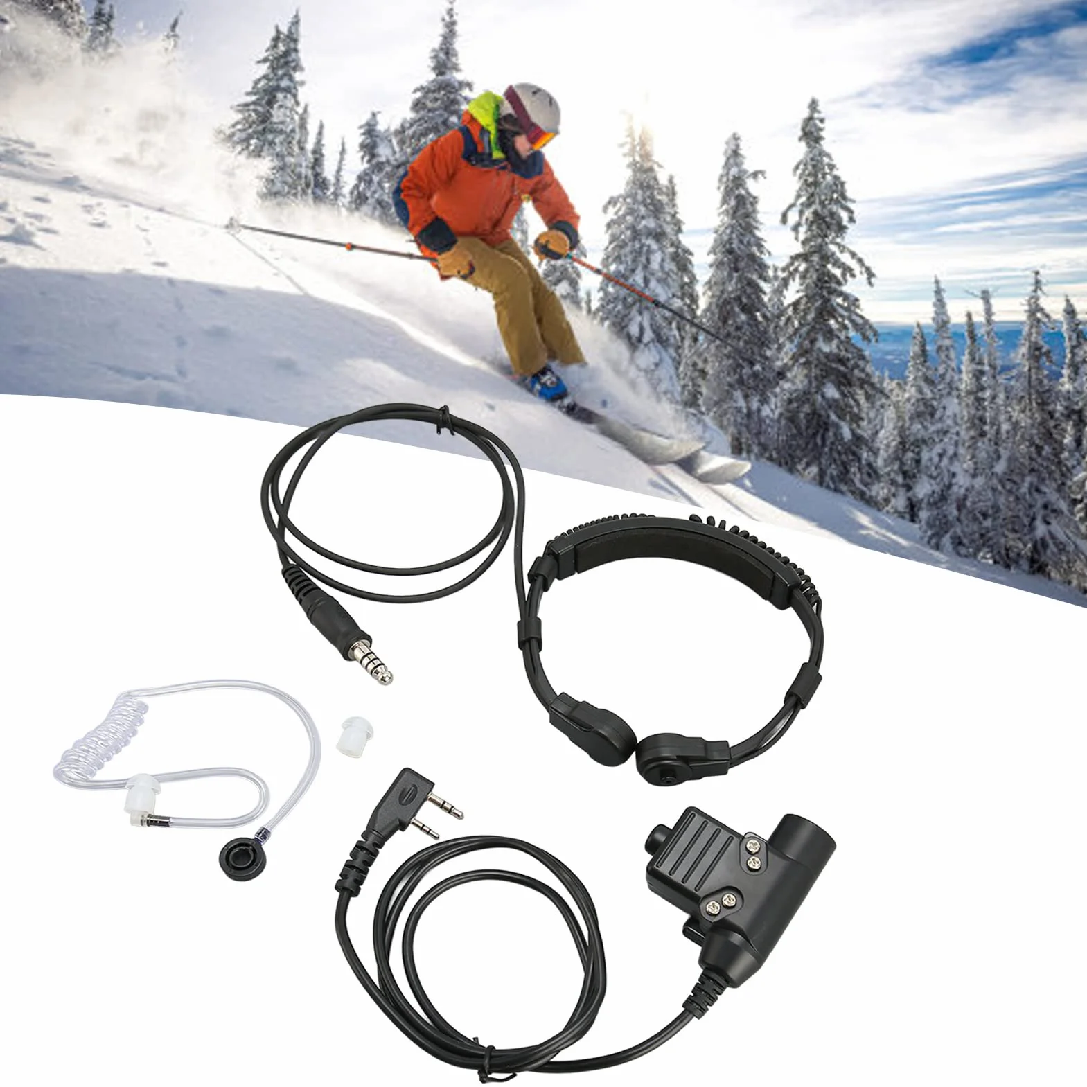 Mikrofon Gardłowy Słuchawka Walkie Talkie U94 PTT Taktyczny Zestaw Słuchawkowy do UV 5R BF 888S BF F8HP