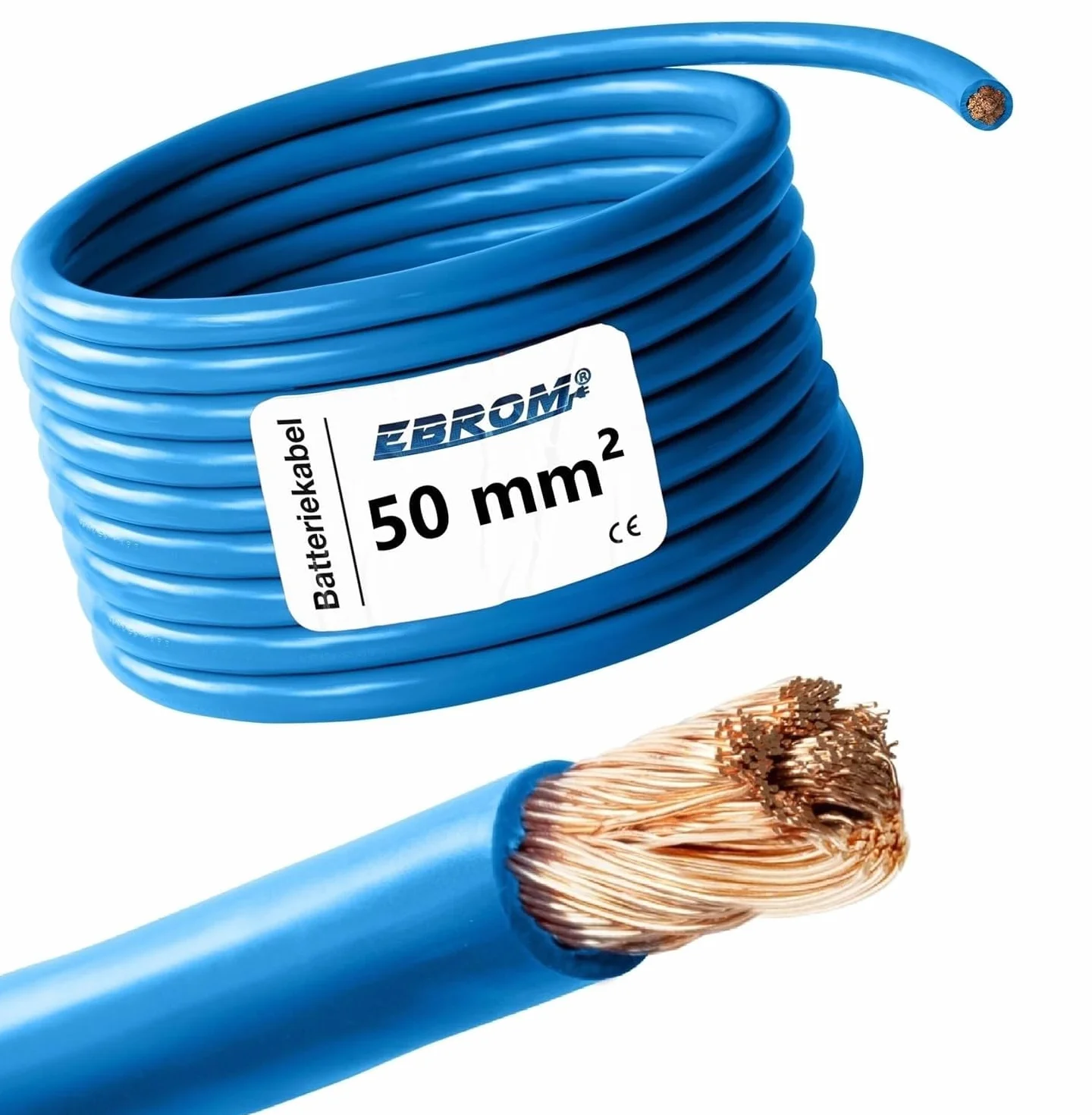 Kabel do akumulatora przewód żyłowy niebieski H07V-K 4-6 - 10-16 - 25 - 35 - 50 - 70-95 mm² - kabel do baterii 99,9% miedź - towar sprzedawany na metry 4 mm2 6 mm2 10 mm2 16 mm2 2 2 35 mm2 50 mm2 0mm2