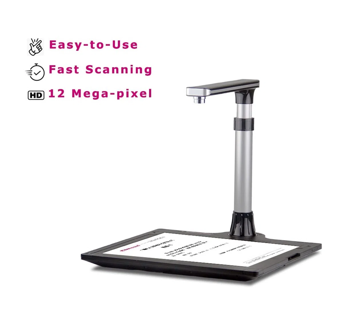 Kamera dokumentacyjna Cimsun Book Dokument Camera W1600 Pro Scanner, 16 mega-piksel, kamera HD, Rozmiar uchwycenia A3, A4, Angielskie oprogramowanie do biura Zapewnia dużą prędkość ustawiania ostrości