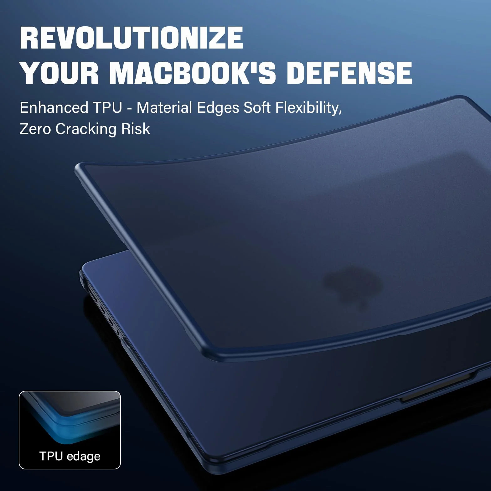Etui do MacBook Air 13,6 cala M4 M3 M2 2025-2022, model A3240 A3113 A2681, [etui zapobiegające pozostawianiu odcisków palców z odporną na pęknięcia krawędzią z tworzywa TPU], twarde etui