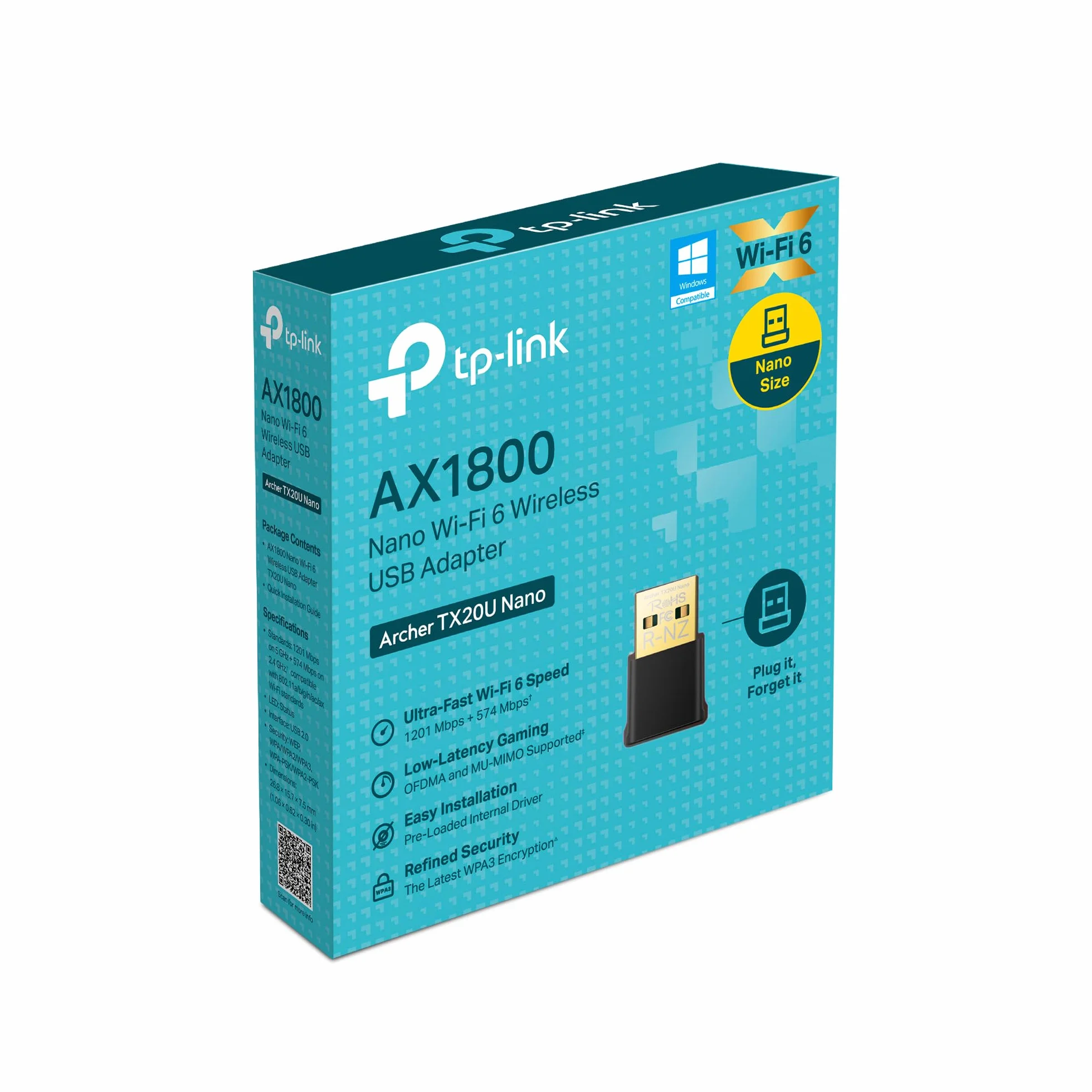 TP-Link Archer TX20U Nano, AX1800, Plug & Play