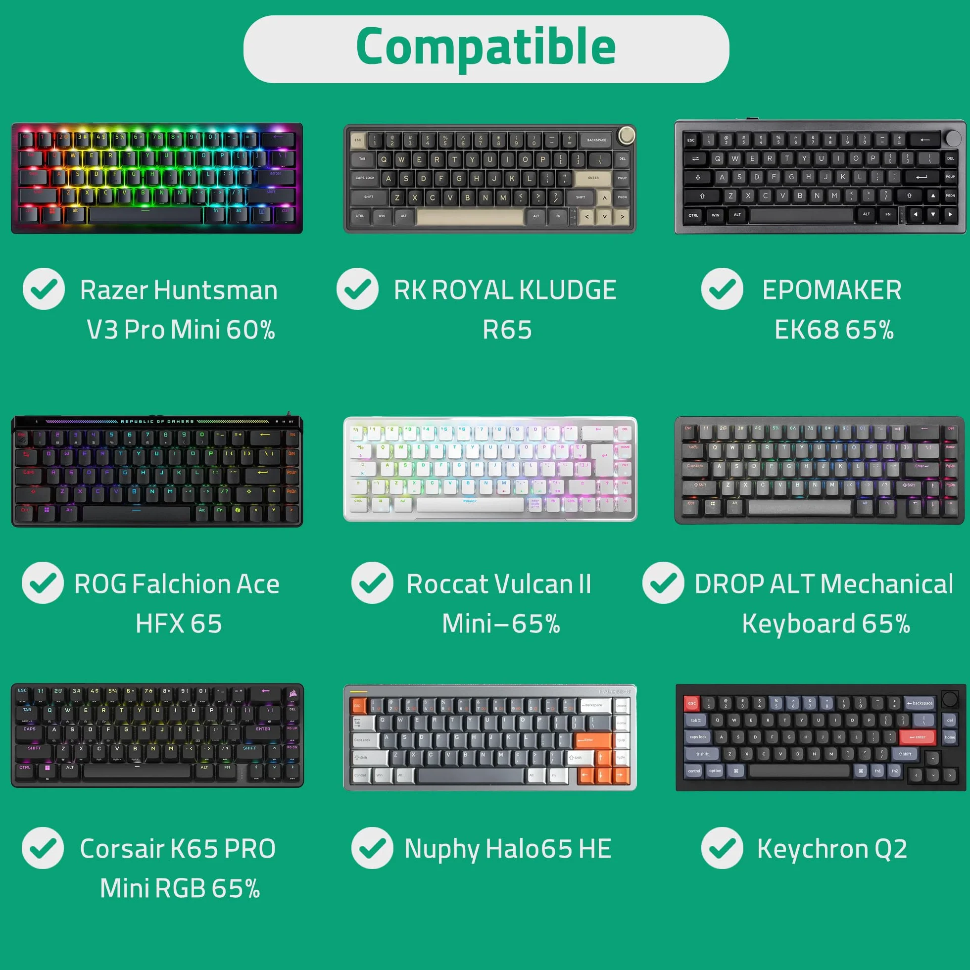Etui do przenoszenia klawiatury Geekria 65% na 68-klawiszową kompaktową klawiaturę z pokrętłem, kompatybilne z ASUS ROG Falchion NX 65%, Keychron Q2/Q2 Pro/V2, Razer Huntsman V3 Pro Mini 60%