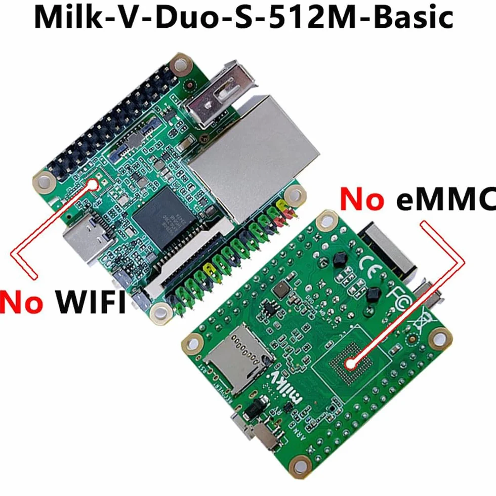 Milk-V Duo S 512M-WIFI tablica rozwojowa RISC-V Linux WiFi6/BT5 100 Mbit/S moduł SG2000