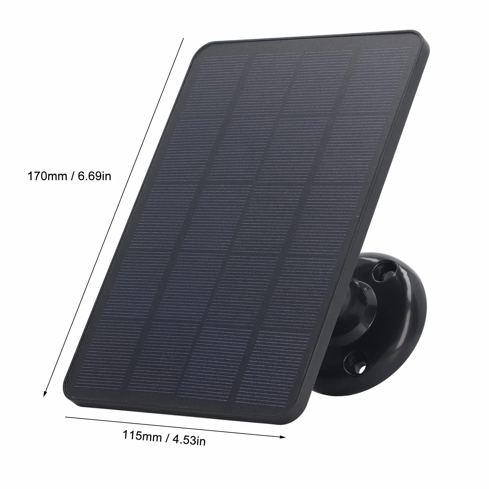 Panel Słoneczny 10W do Kamery Bezpieczeństwa, Panel Słoneczny USB do Kamery Bezpieczeństwa 5V DC, Wodoodporna ładowarka Słoneczna z Regulowanym Mocowaniem, Kompatybilna z Micro