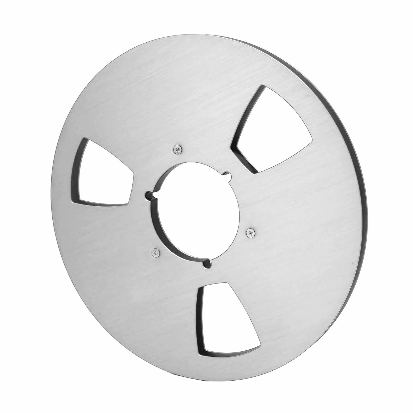 10,5-calowa, 3-otworowa Pusta Szpula Odbiorcza ze Stopu Aluminium, Magnetofon Przywracający ze śrubami ze Stali Nierdzewnej, dla Pioneera, Uniwersalne Taśmy Szpulowe (SILVER)