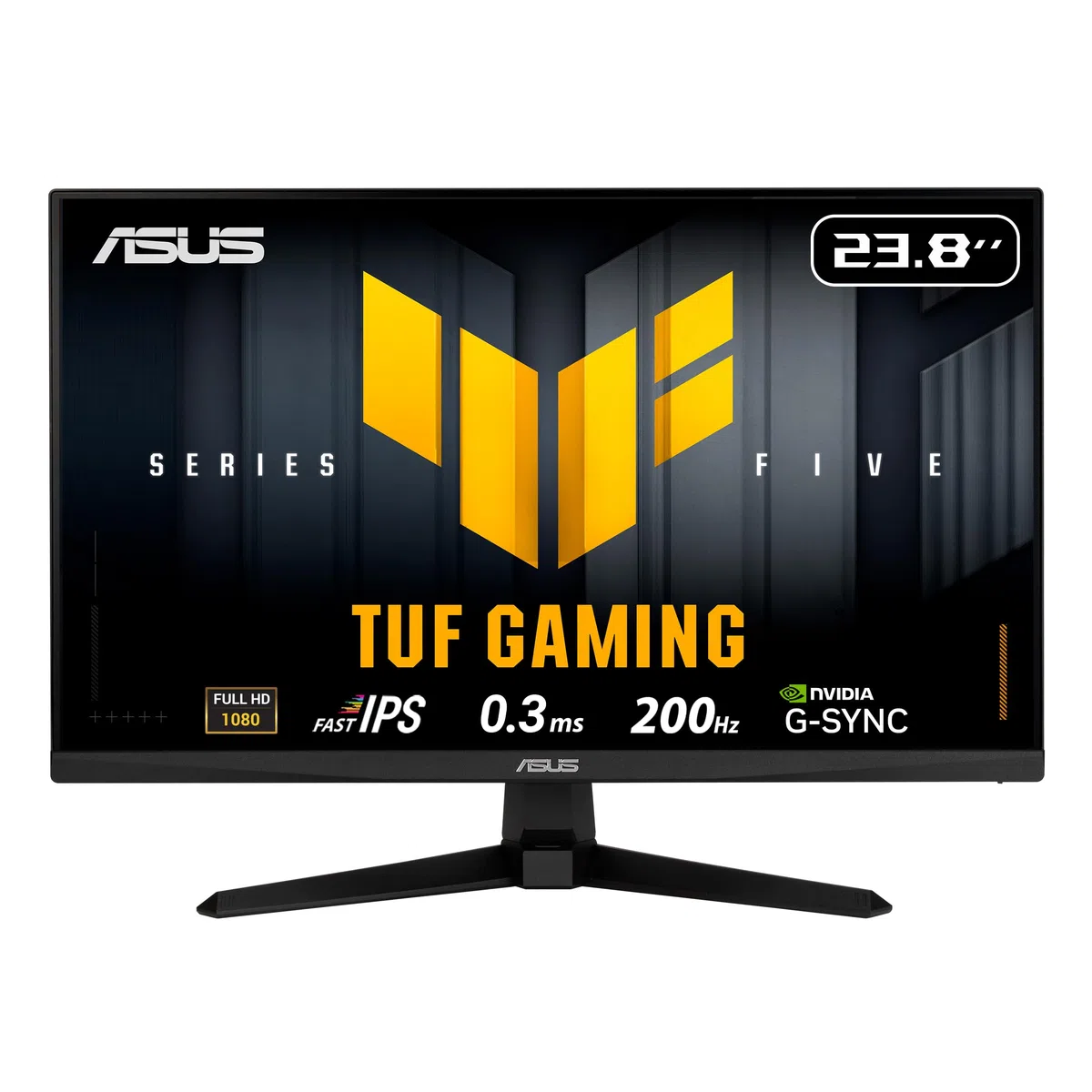ASUS TUF Gaming VG249Q5A Monitor Full HD 24" 200 Hz, 0,3 ms GtG, FreeSync Premium, Adaptive Sync, G-Sync, ELMB, GameFast - Panel IPS Fast-16:9, 1920 x 1080, DisplayPort, HDMI, Speaker