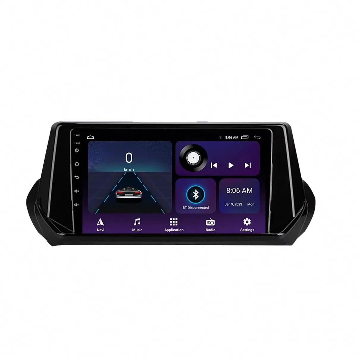 Przenośny Ekran Carplay Systemu Audio dla Peugeot 2008-2021 Samochodowe Radio Fm Touch, Przenośna Nawigacja, Odtwarzacz Wideo Bluetooth Wi-Fi, 8 Rdzeń 8G+256G
