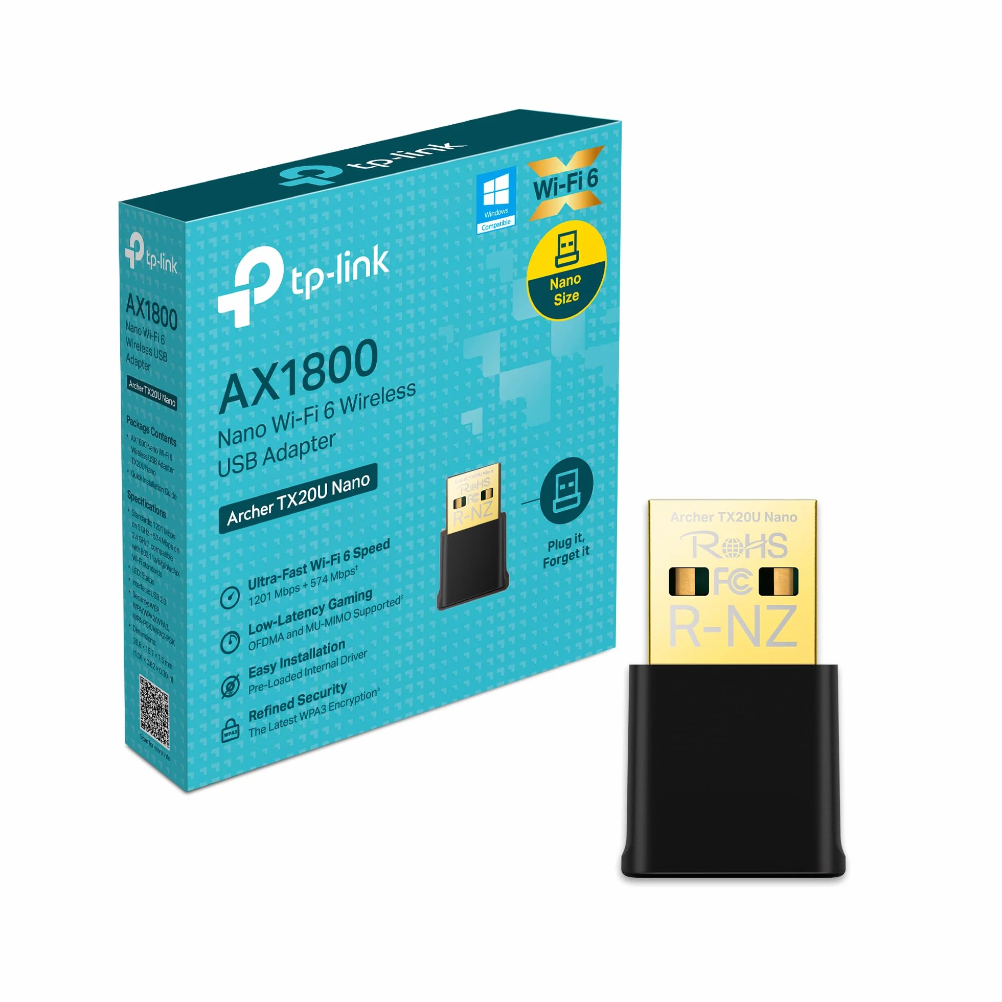 TP-Link Archer TX20U Nano, AX1800, Plug & Play