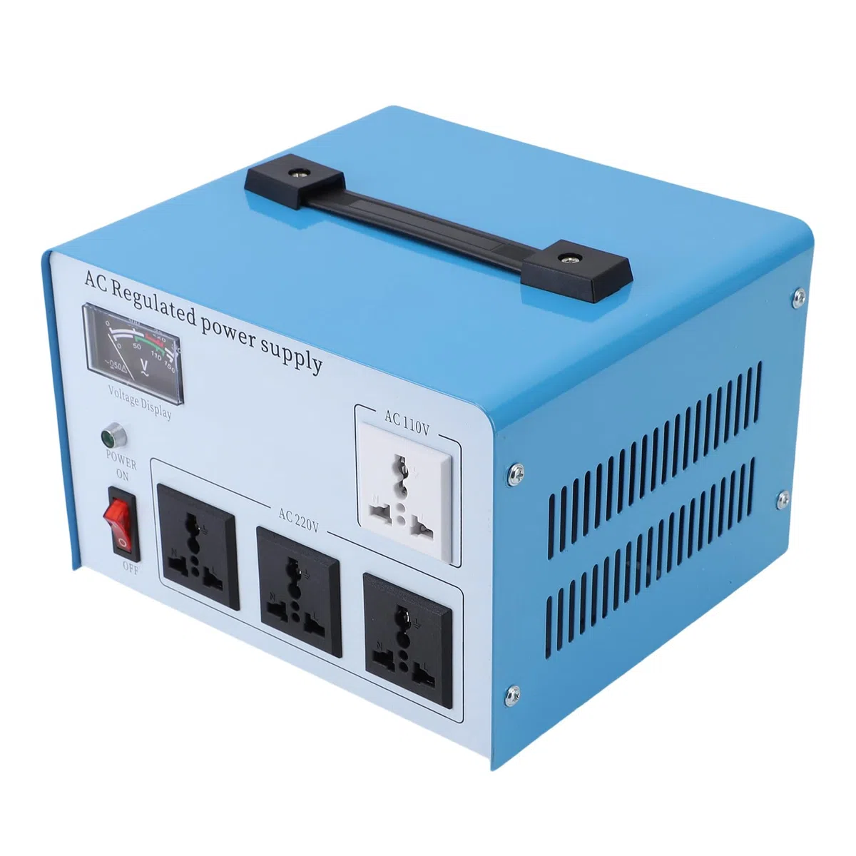 Socobeta Stabilizator Napięcia AC o Wysokiej Stabilności Automatyczny Regulator Napięcia 1000 W do Komputerów i Sprzętu Fotograficznego (Wtyczka UE 160-250 V)