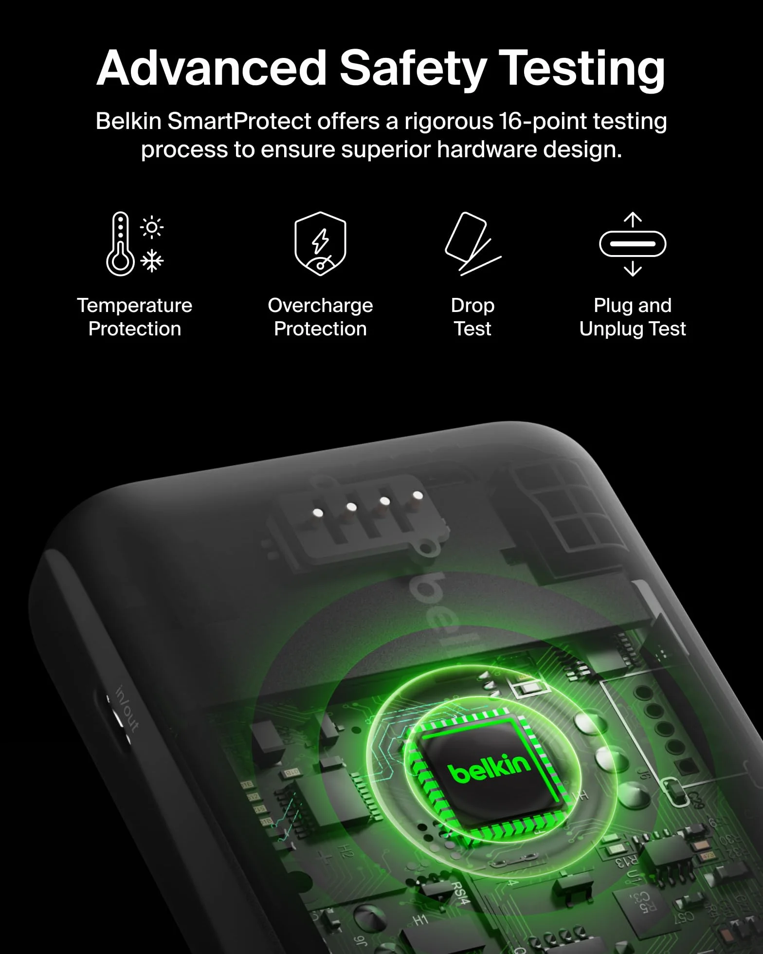 Belkin BPB012, Przenośna ładowarka USB C 20 000 mAh, powerbank 20K z wejściem/wyjściem USB typu C i 2 portami USB A, w zestawie kabel USB C na A, do iPhone'a, Galaxy i innych urządzeń, Niebieska