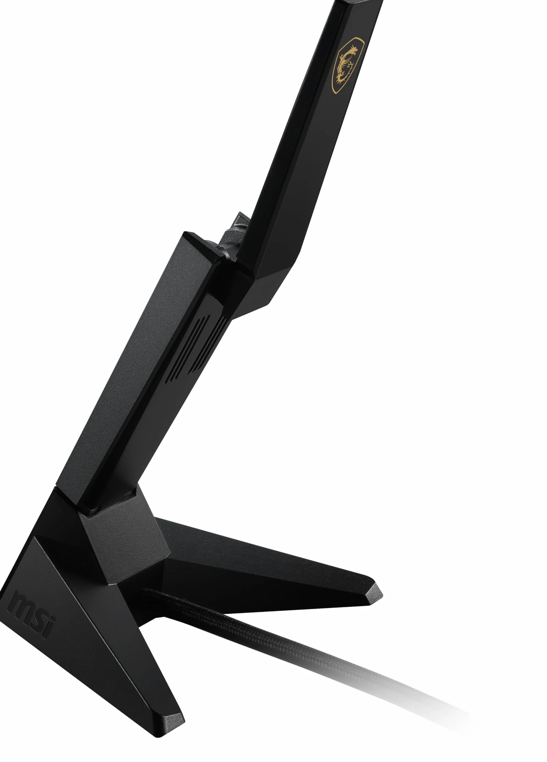 MSI AXE5400 WiFi 6E adapter USB – WLAN do 5400 Mb/s (6 GHz, 5 GHz, bezprzewodowa 2,4 GHz), USB 3.2 Gen 1, MU-MIMO, 2 x trójpasmowe anteny o wysokim wzmocnieniu, formowanie wiązki, WPA3 – w zestawie