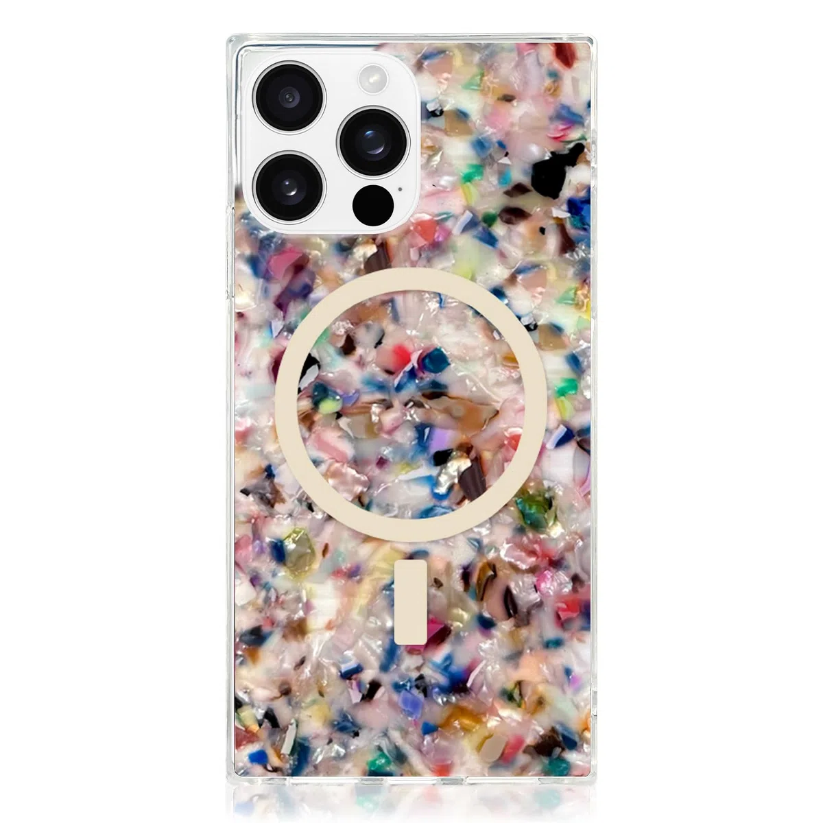 Flaunt Kwadratowe etui ochronne, kompatybilne z iPhone'em 16 Pro, kompatybilne z MagSafe i bezprzewodowym ładowaniem, testowane upadkowo i odporne na wstrząsy, oficjalne kwadratowe etui na telefon