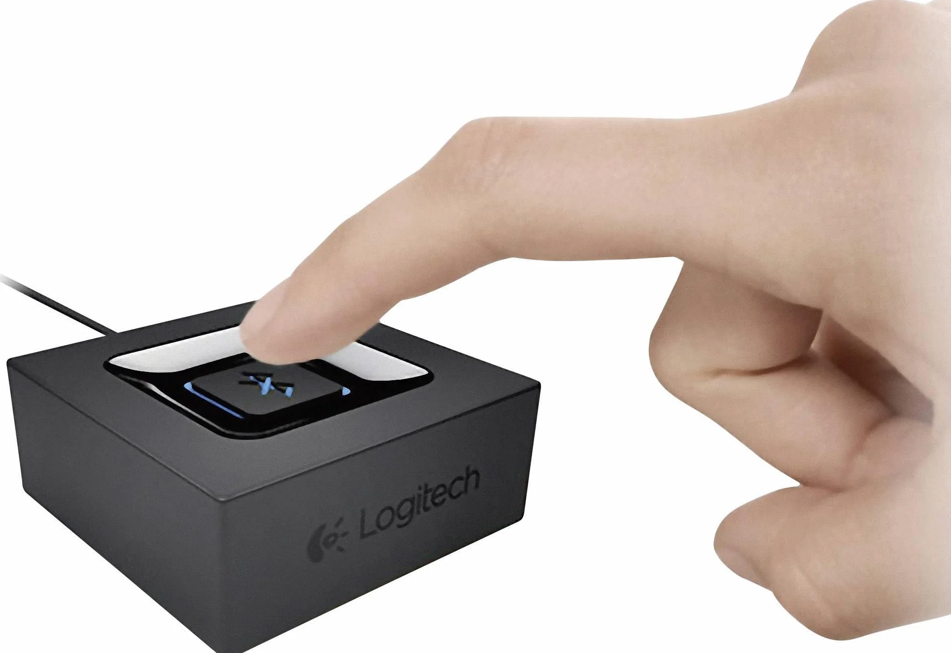 Logitech Bezprzewodowy odbiornik audio Bluetooth, wielopunktowy Bluetooth, wejście 3,5mm i RCA, przycisk parowania, zasięg 15m, wtyczka EU, PC/Mac/tablet/telefon komórkowy/odbiornik TV - Czarny
