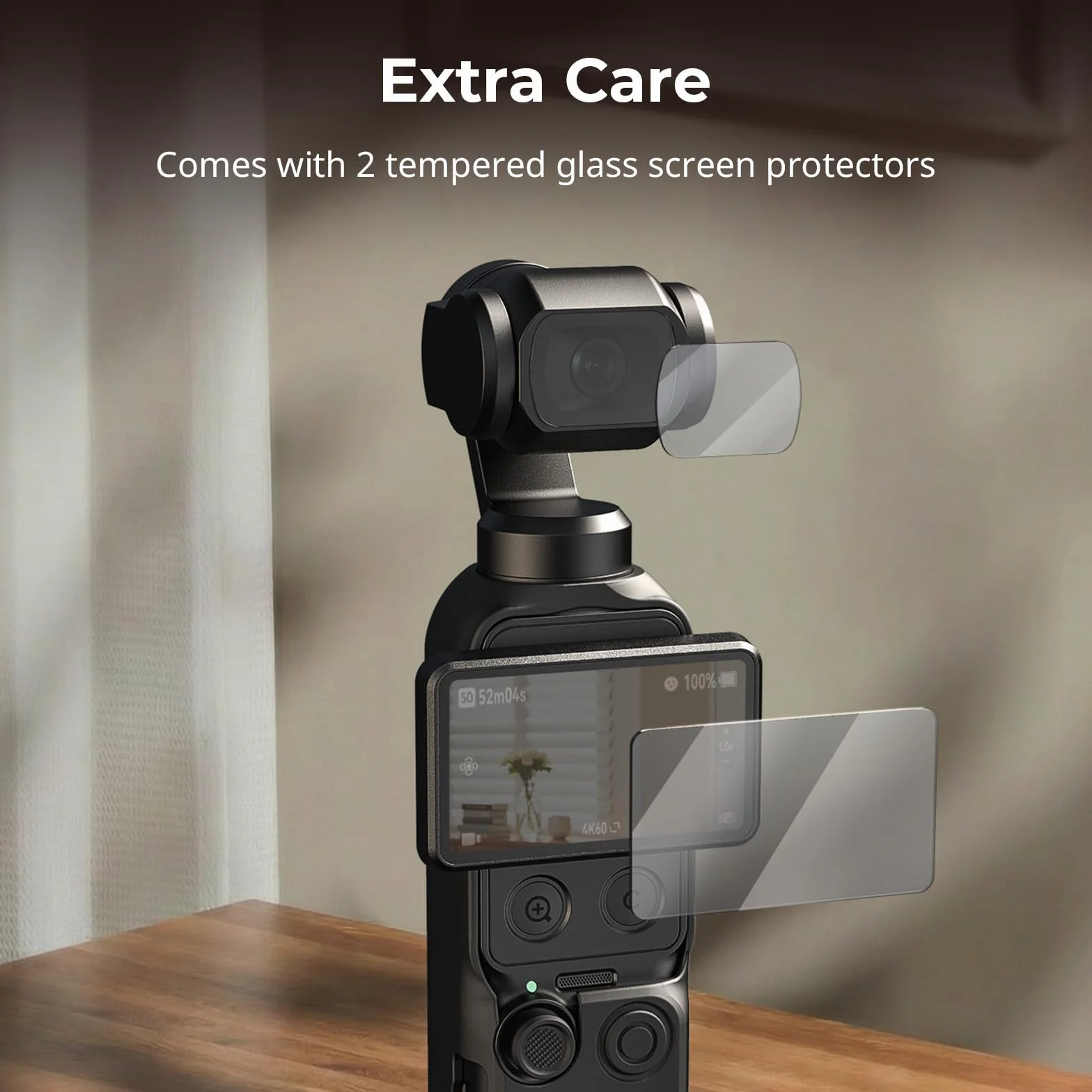 SMALLRIG Silikonowe Etui Ochronne do DJI Osmo Pocket 4, Modułowa Ochrona, Miękki Silikon, Hartowane Szkło Ochronne, Pasek na Nadgarstek 6007